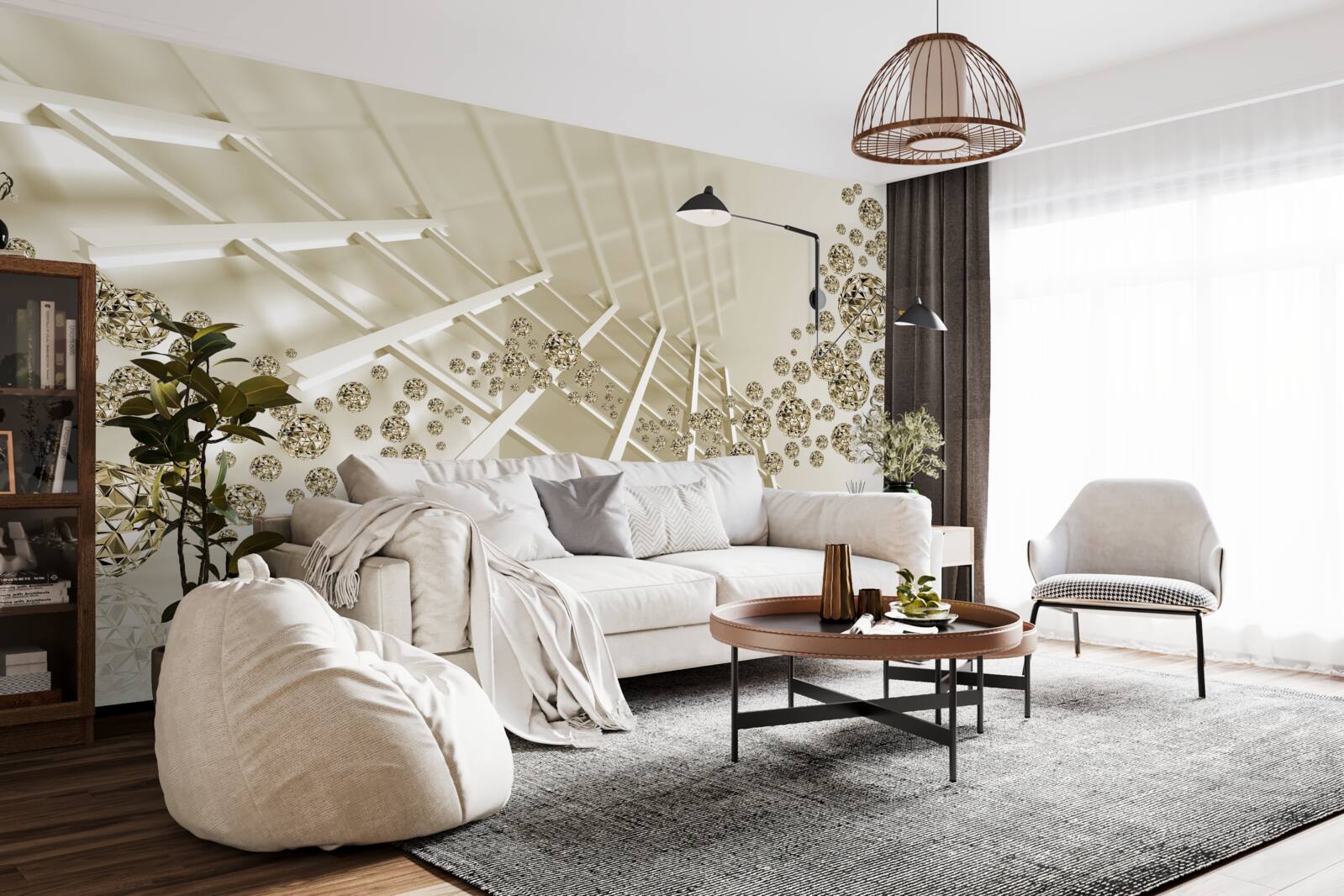 Фотошпалери м'ячі з блискучим відскоком