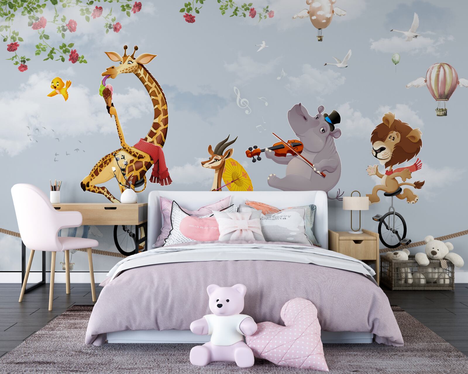 Фотошпалери циркові тварини на канаті