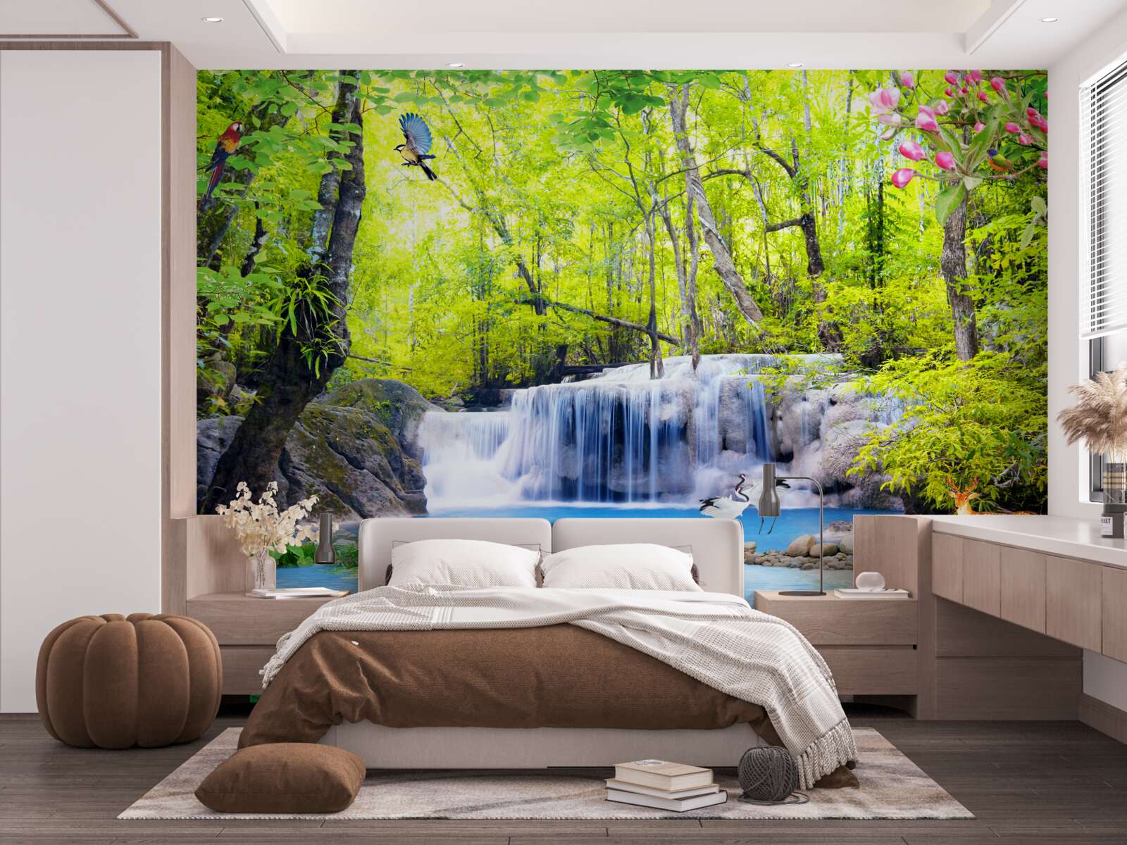 Фотошпалери літній водоспад має в собі магію природи