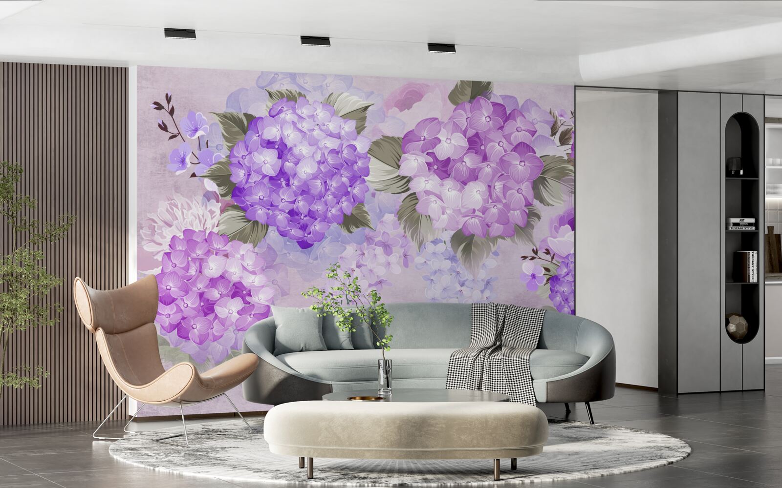 Фотошпалери поєднання кольорів у відтінках фіолетового