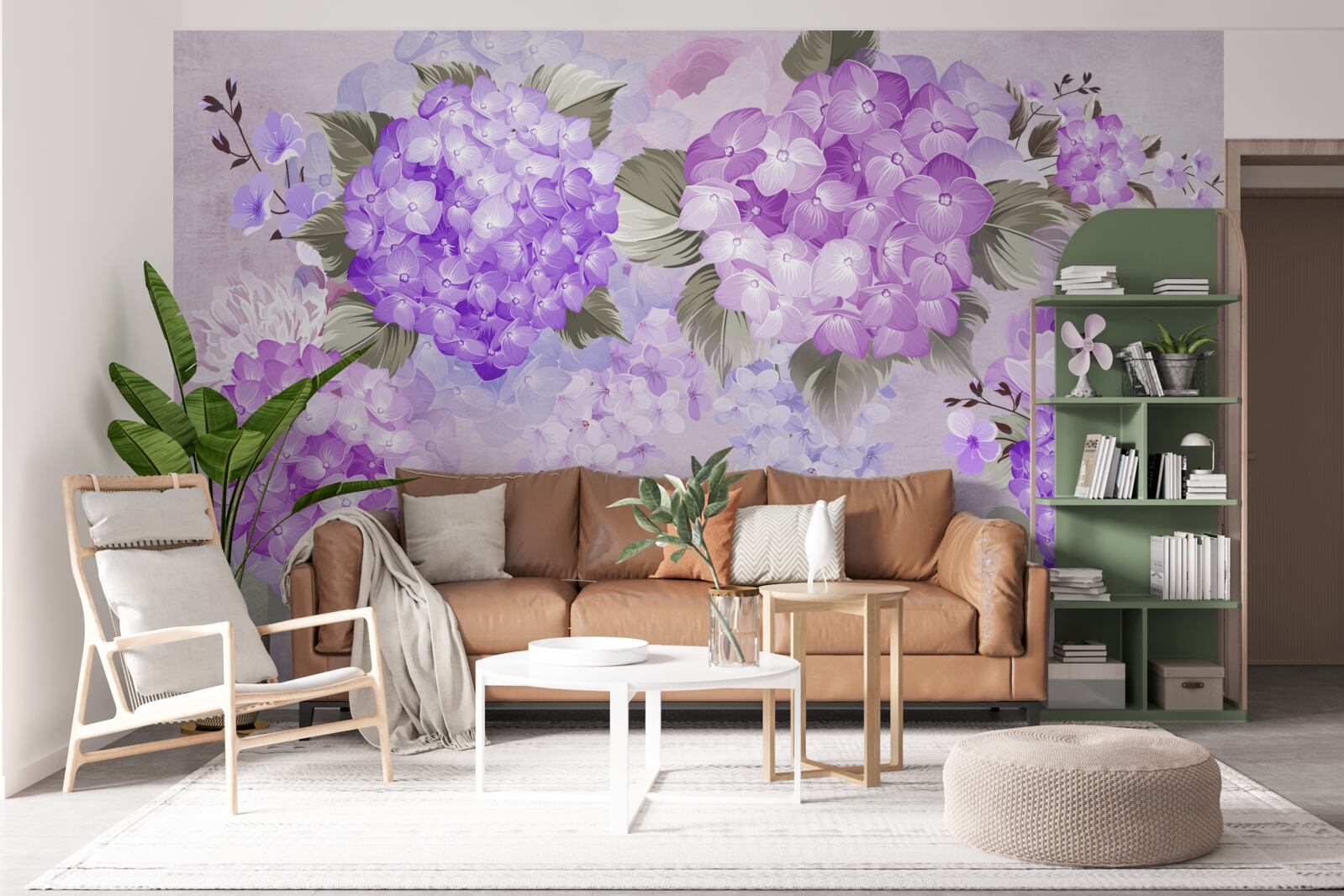 Фотошпалери поєднання кольорів у відтінках фіолетового