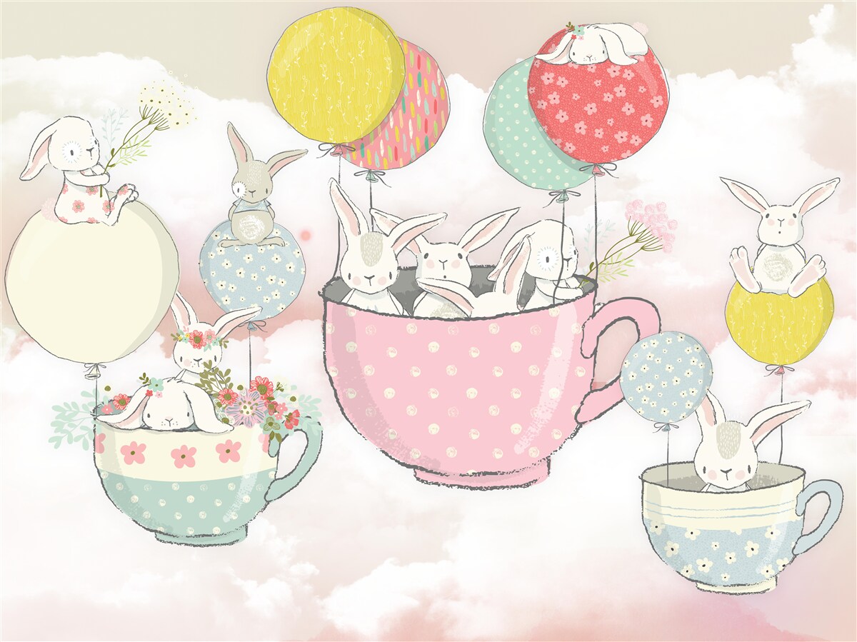 Фотошпалери кролики по колу