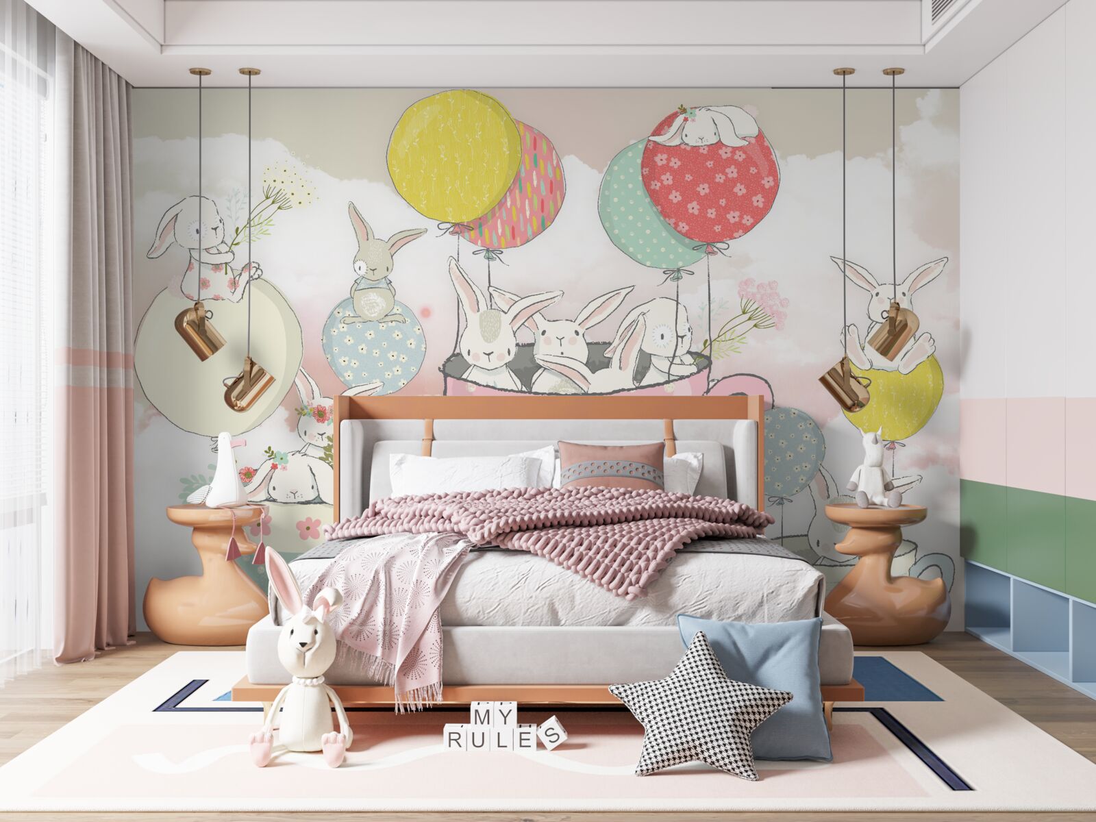 Фотошпалери кролики по колу