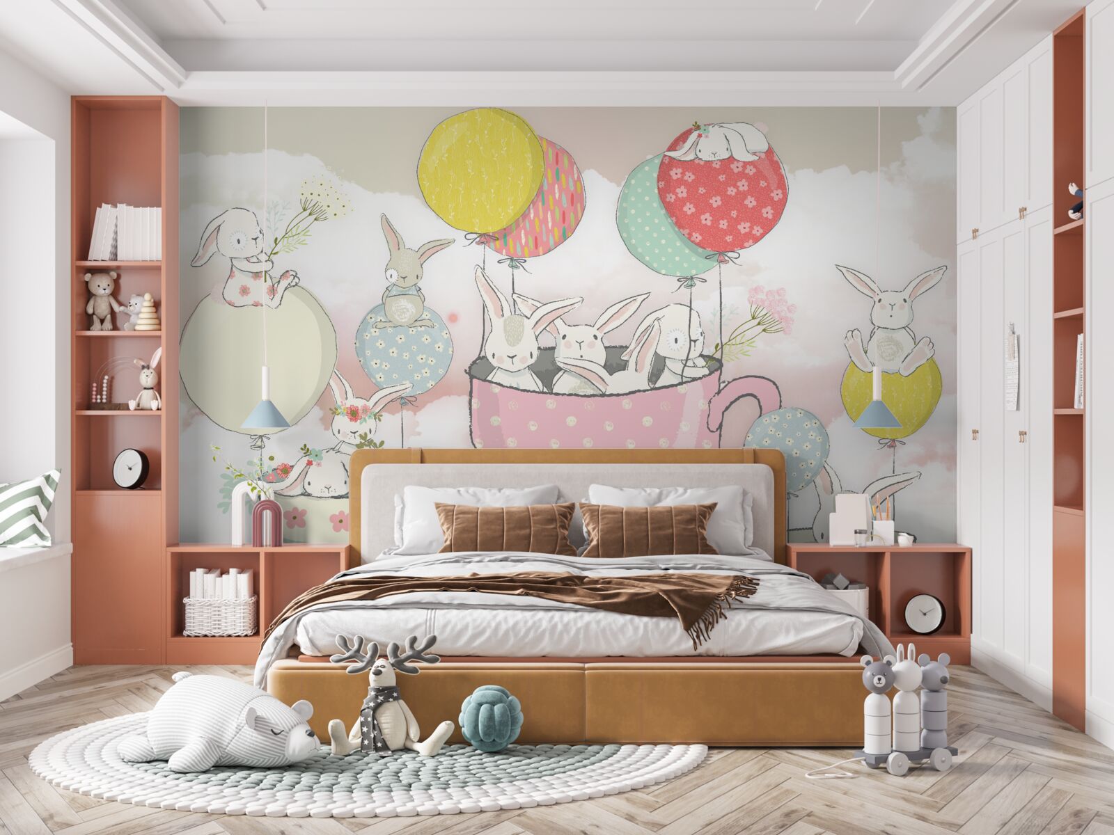 Фотошпалери кролики по колу