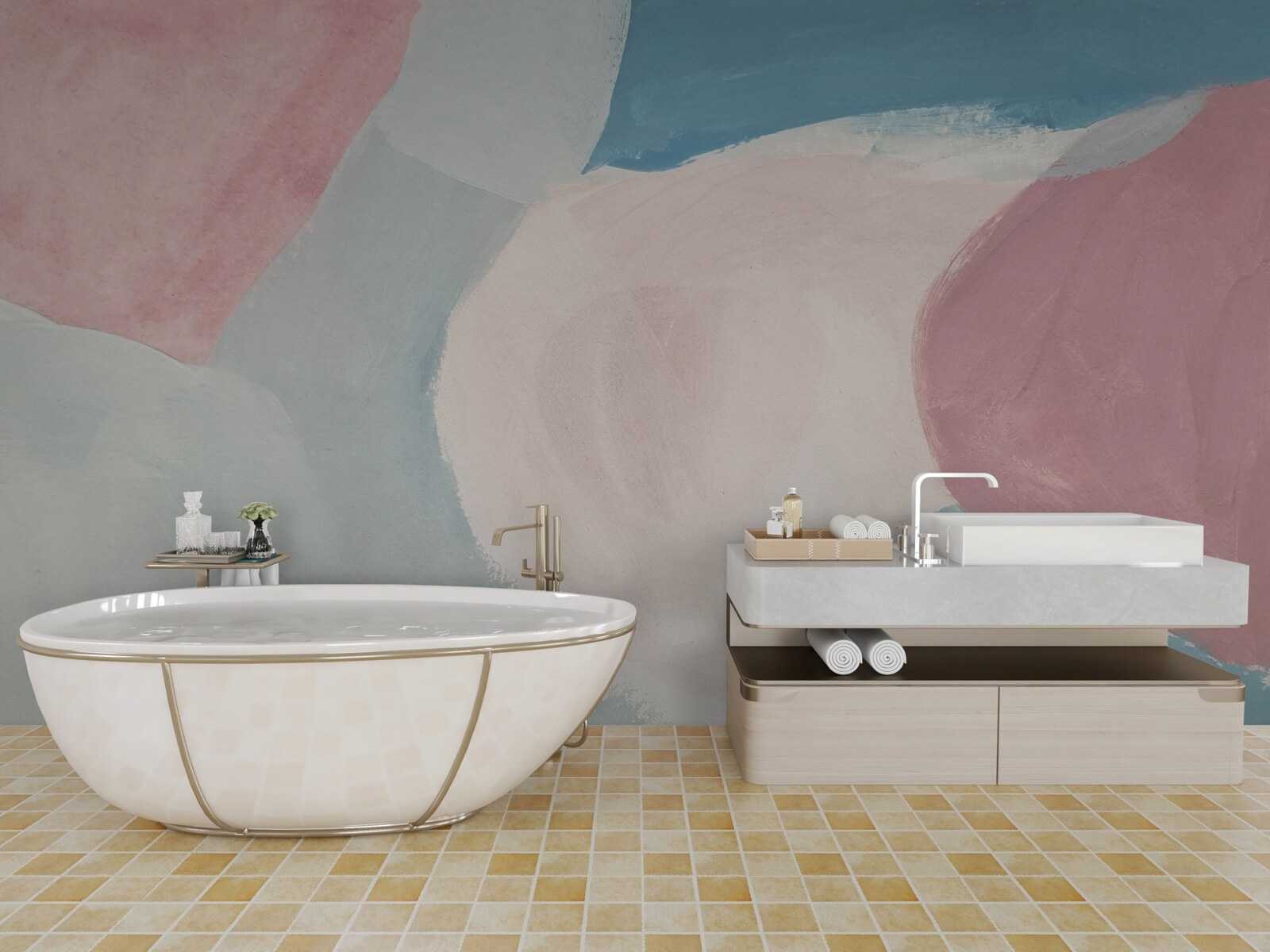 Фотошпалери бліді кольорові плями