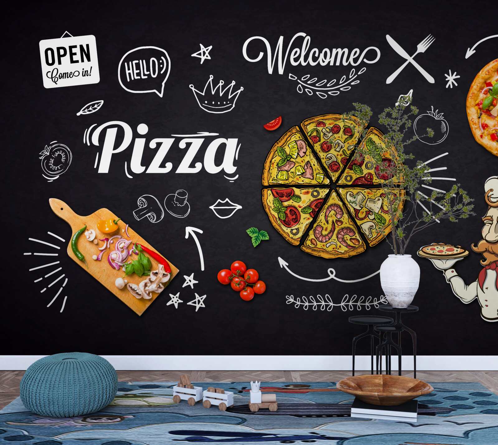 Фотошпалери готувати з піцою