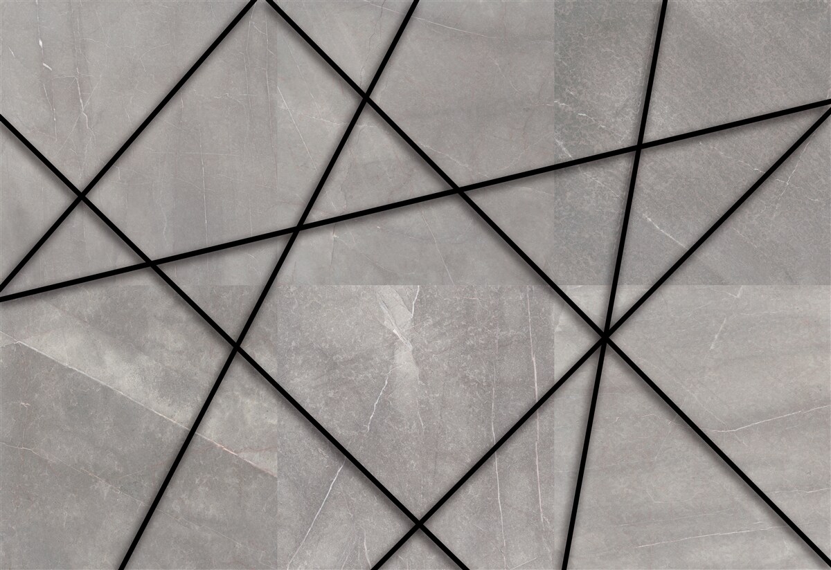 Фотошпалери чорні контури на сірому тлі