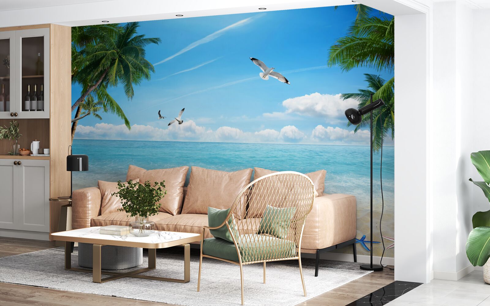 Фотошпалери океан і піщаний пляж