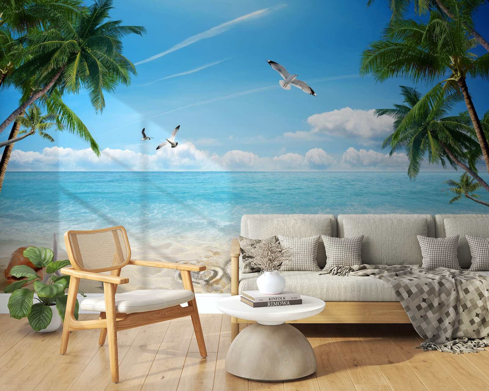 Фотошпалери океан і піщаний пляж