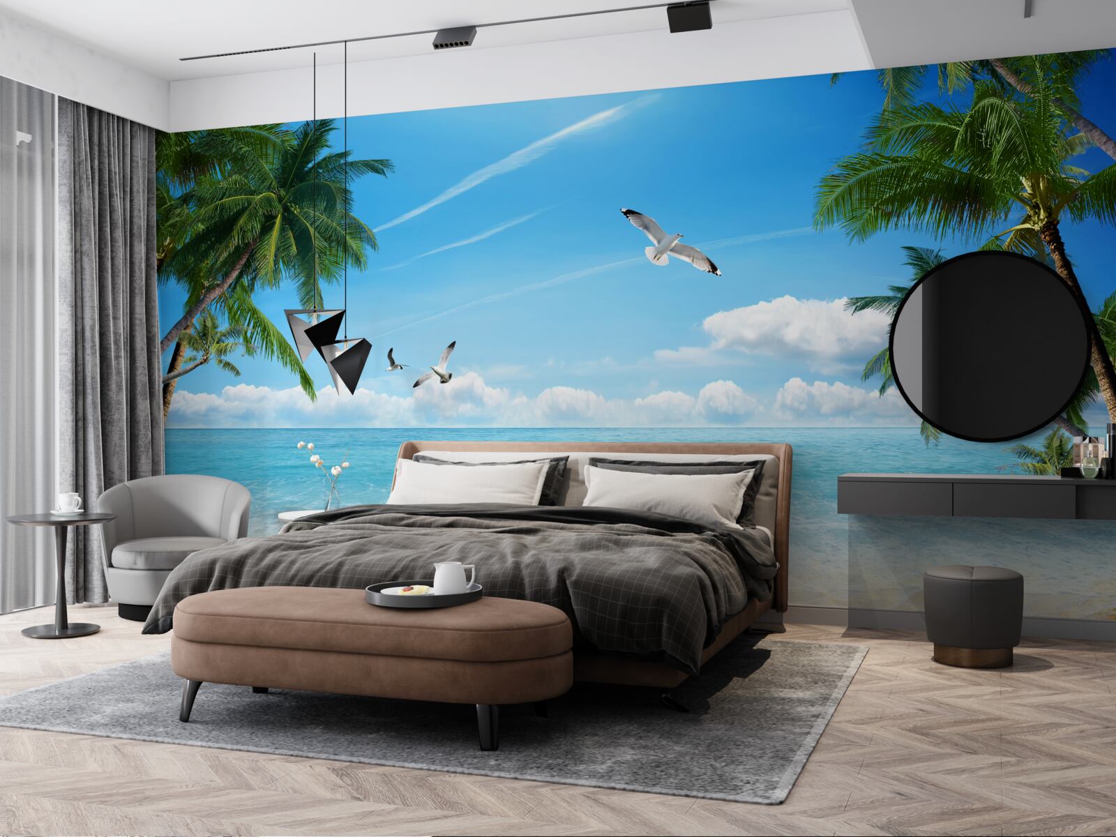 Фотошпалери океан і піщаний пляж