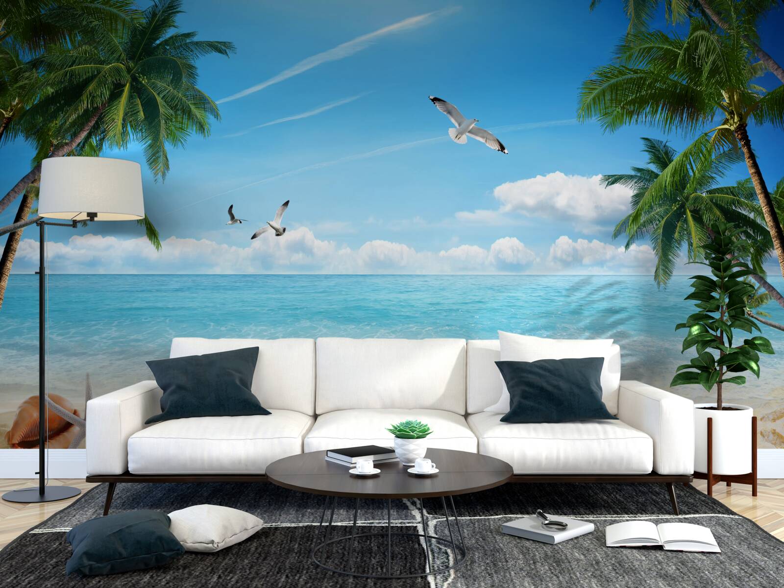 Фотошпалери океан і піщаний пляж