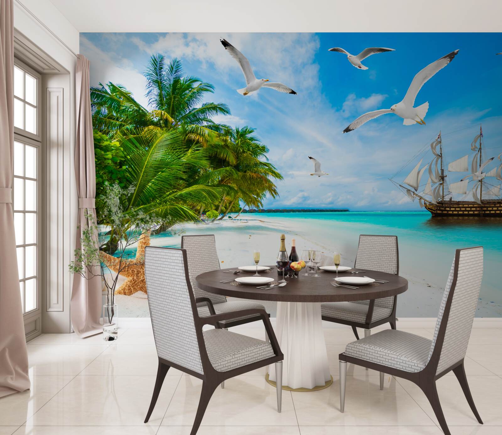 Фотошпалери причалити на безлюдному острові