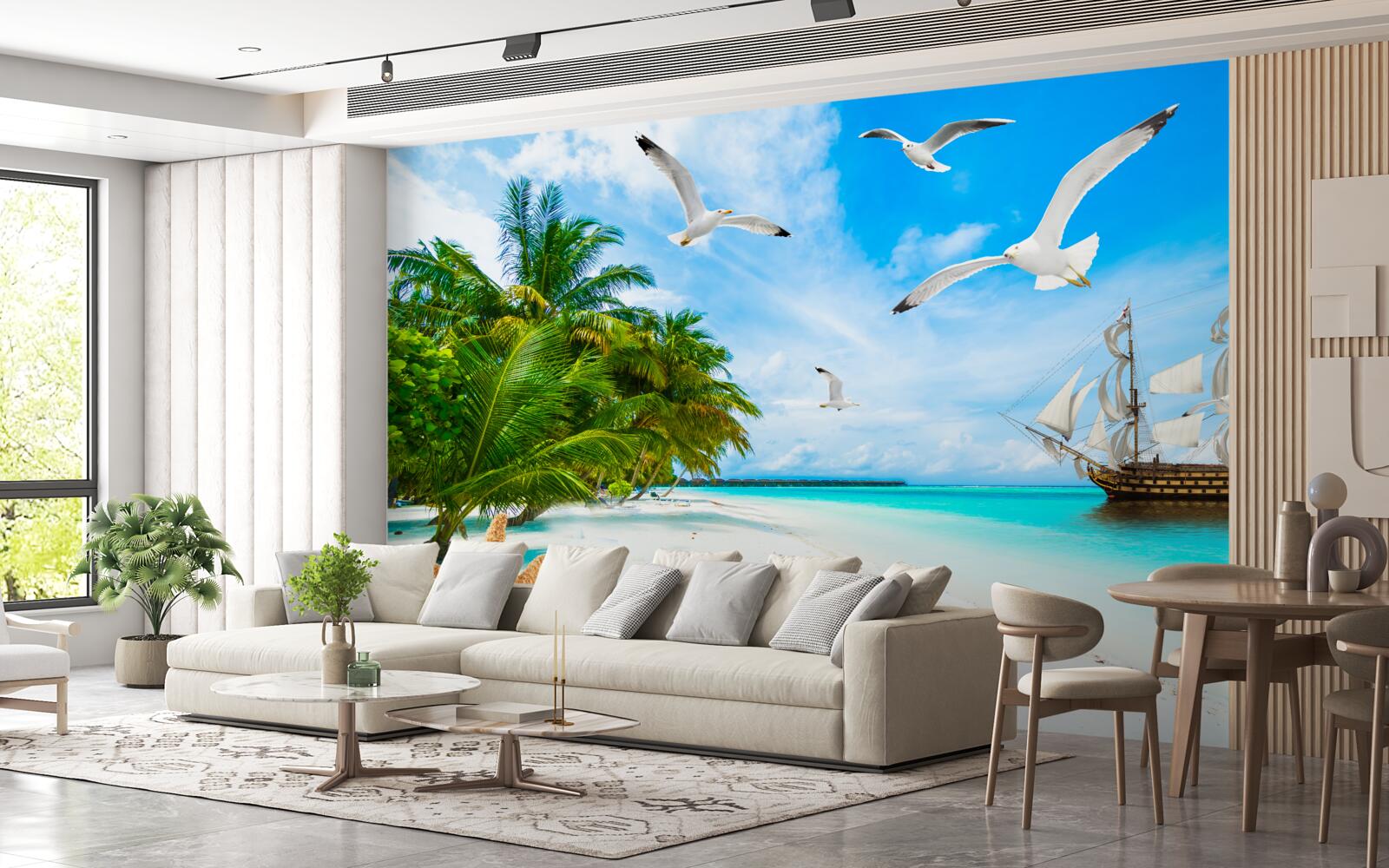 Фотошпалери причалити на безлюдному острові