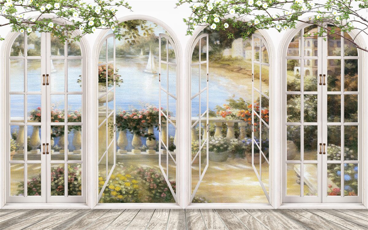 Фотошпалери вид на затоку з вікон