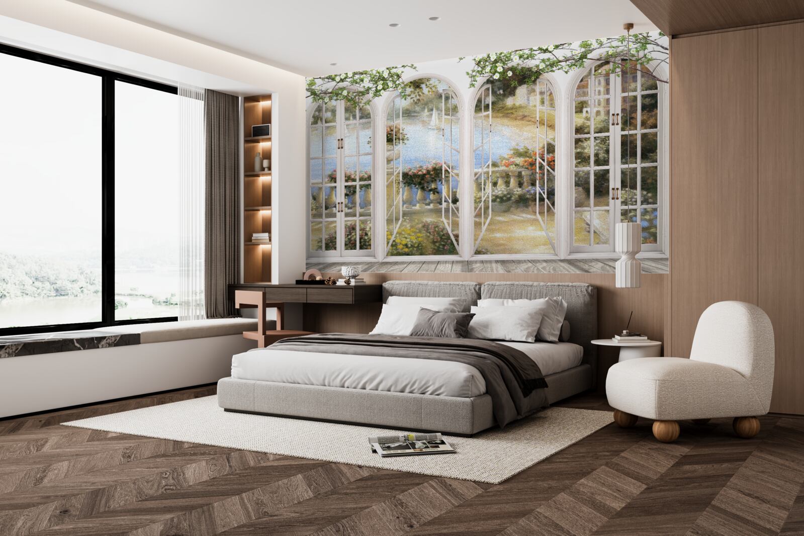 Фотошпалери вид на затоку з вікон