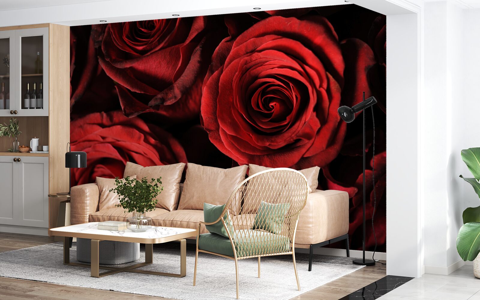 Фотошпалери червона троянда - втілення краси