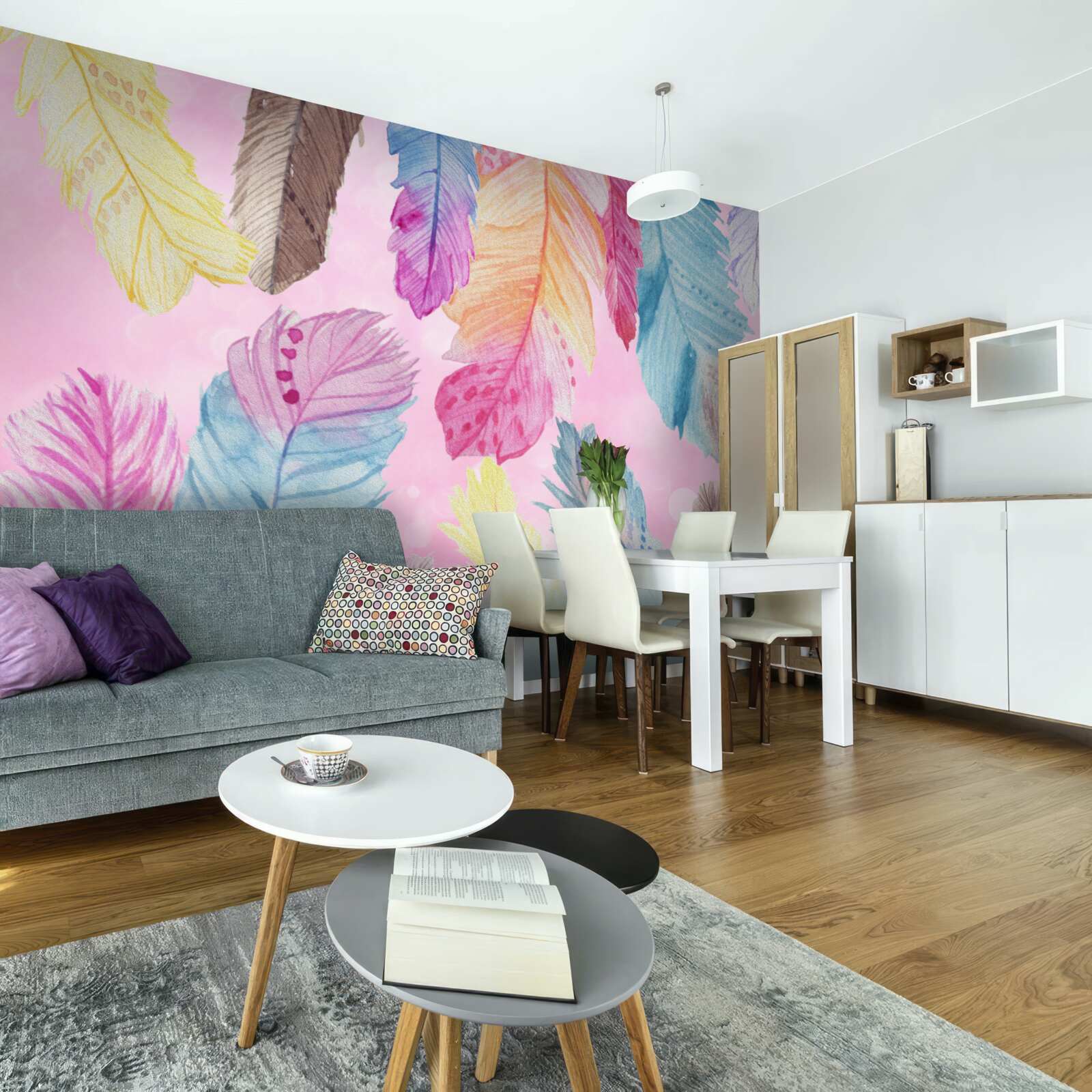 Фотошпалери пір'я з красивими різними тонами