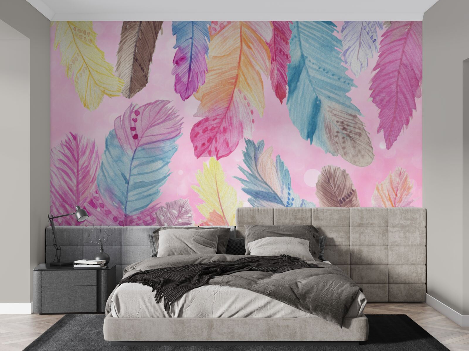 Фотошпалери пір'я з красивими різними тонами