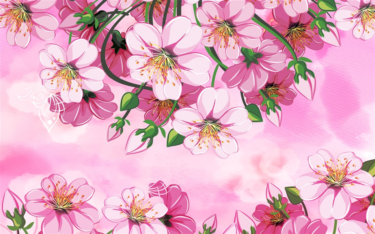 Фотошпалери Цвітіння японської вишні