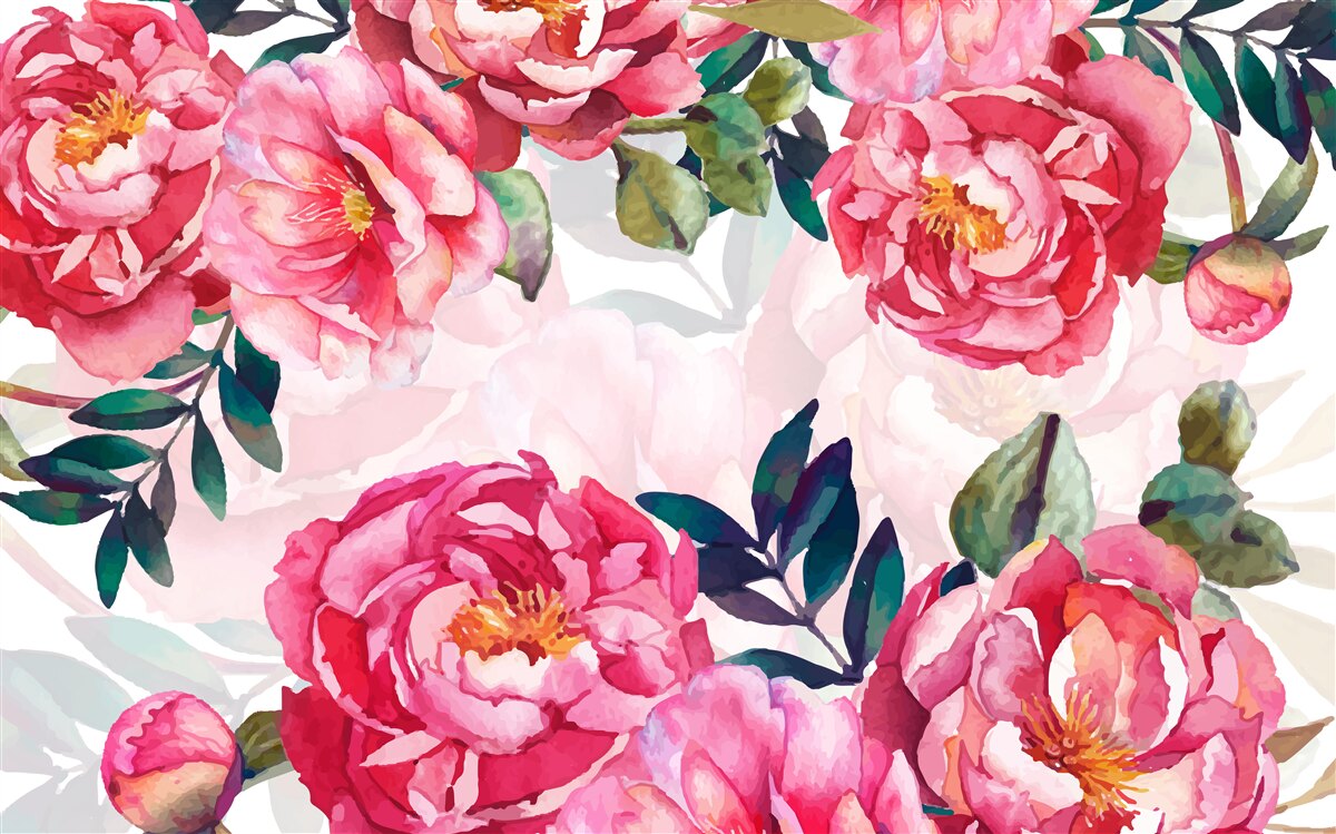 Фотошпалери півонії великі та червоного кольору