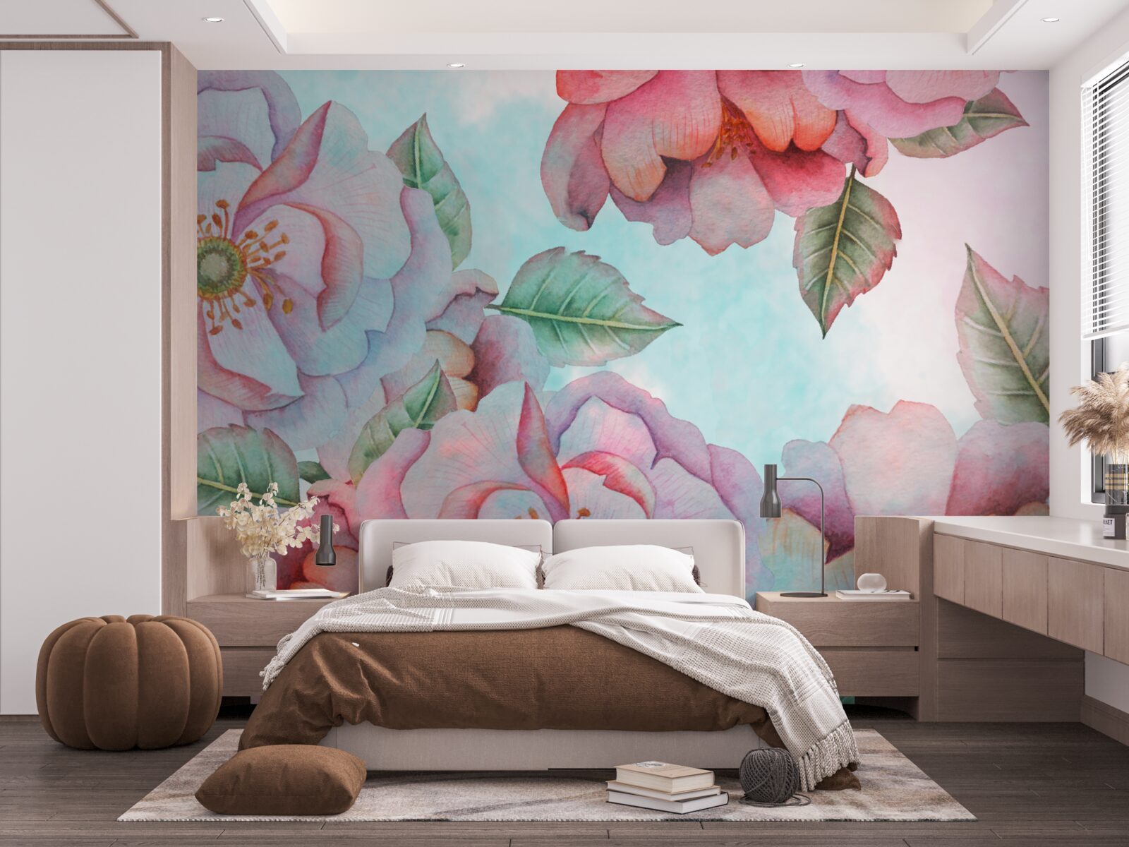 Фотошпалери акварельна квітка