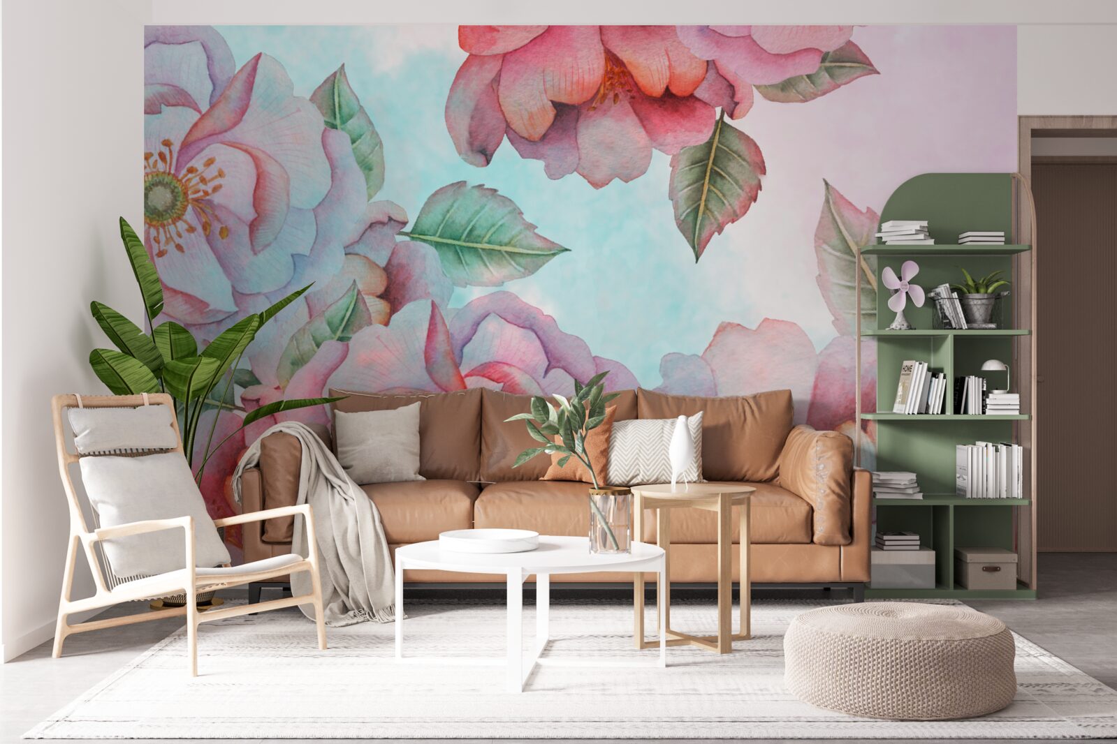 Фотошпалери акварельна квітка