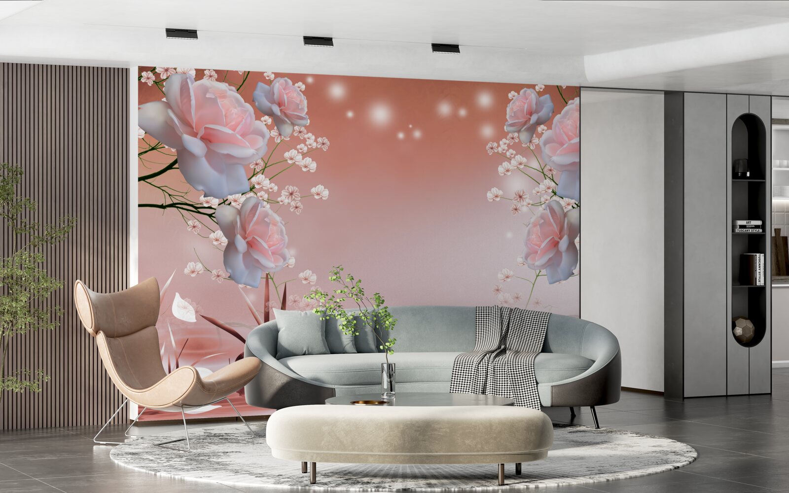 Фотошпалери квіти біля води, що розкривають бутони