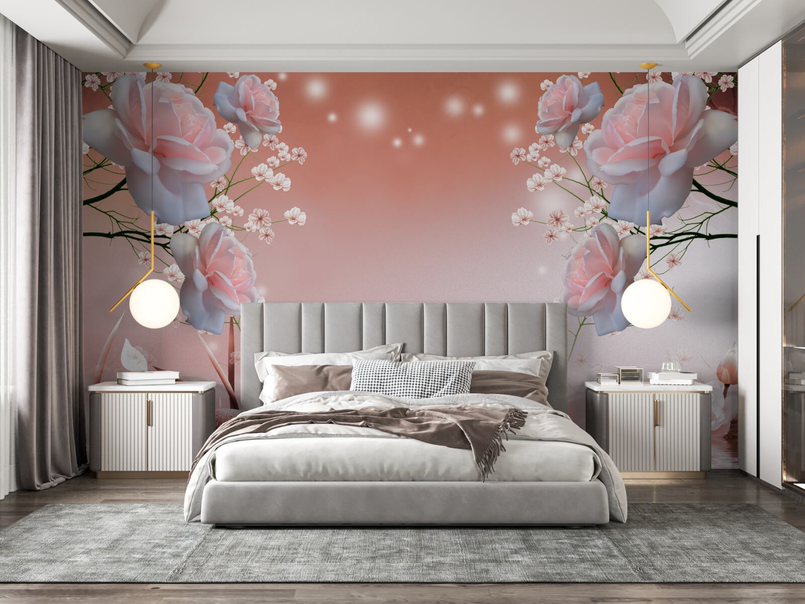 Фотошпалери квіти біля води, що розкривають бутони