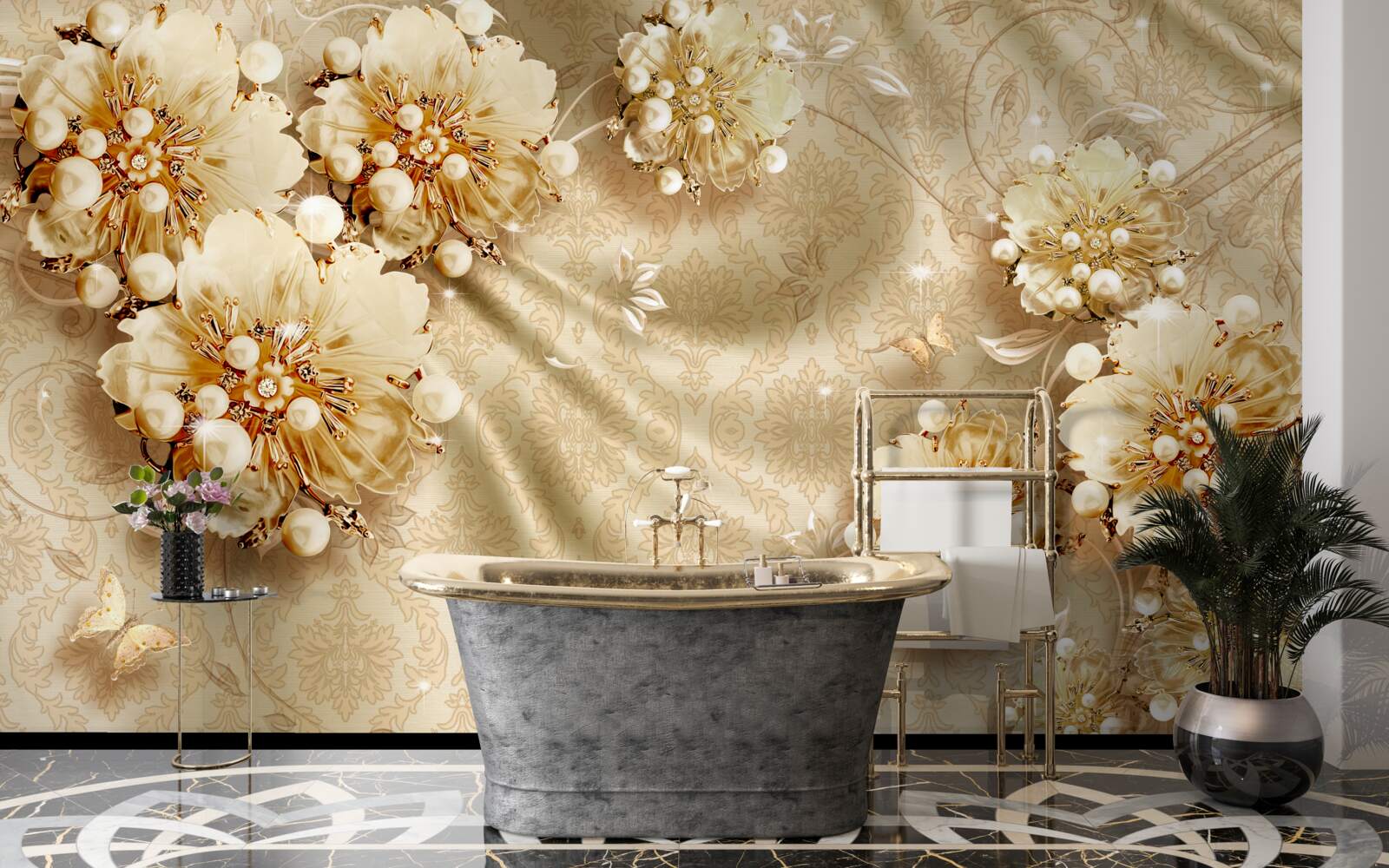 Фотошпалери відтінки коричневого домінують над квітковими та шовковими тонами