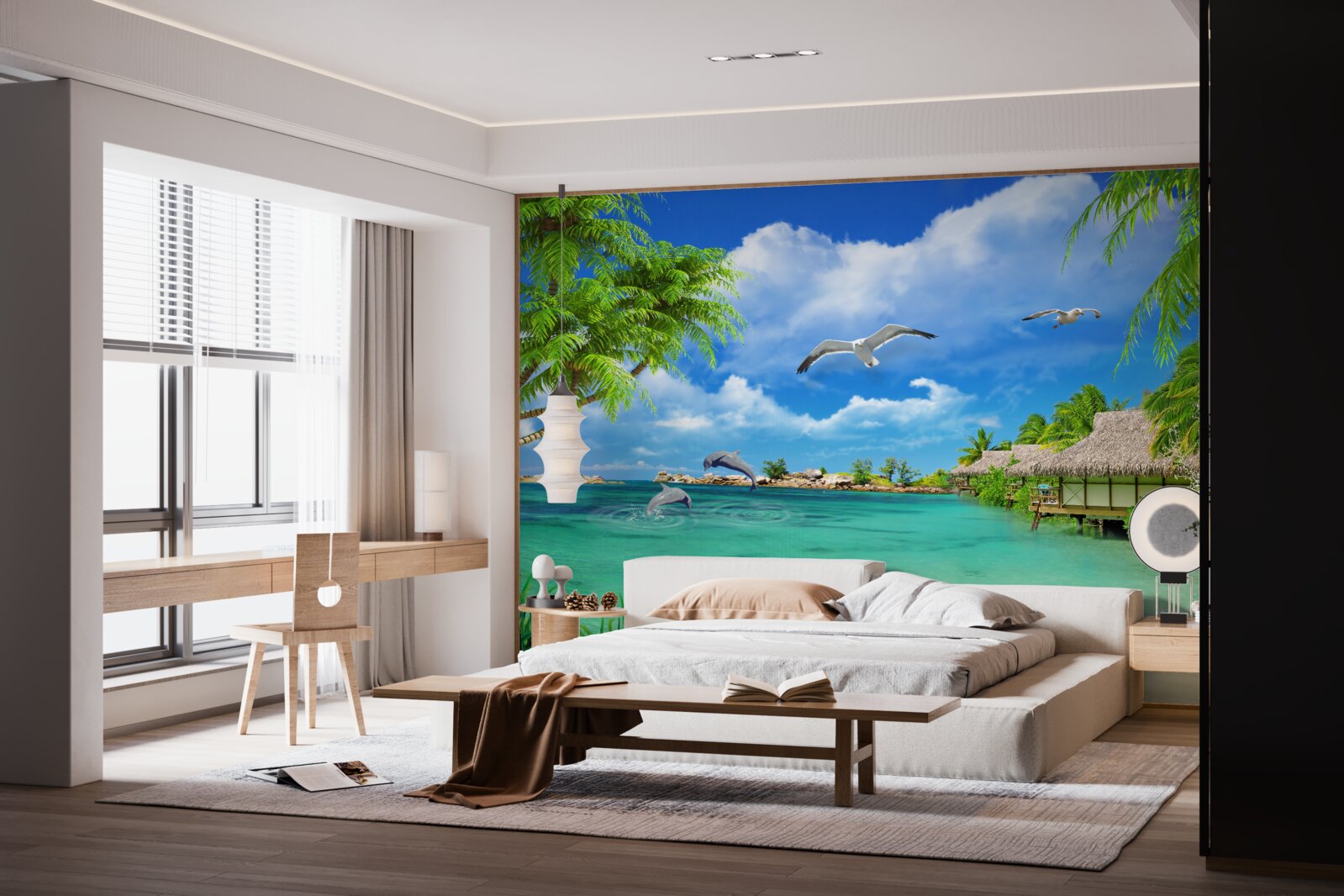 Фотошпалери тропічний берег з блакитною водою