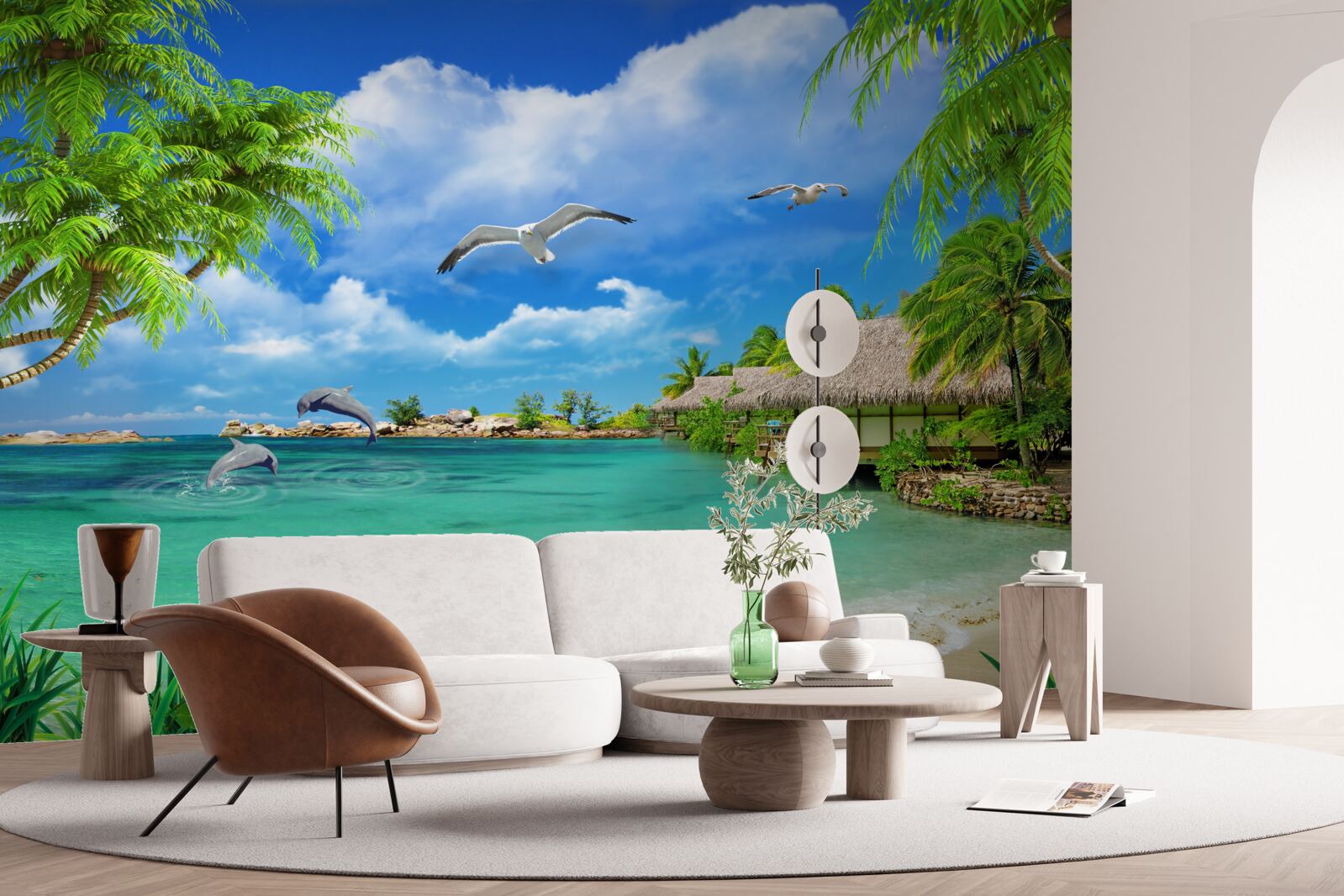 Фотошпалери тропічний берег з блакитною водою