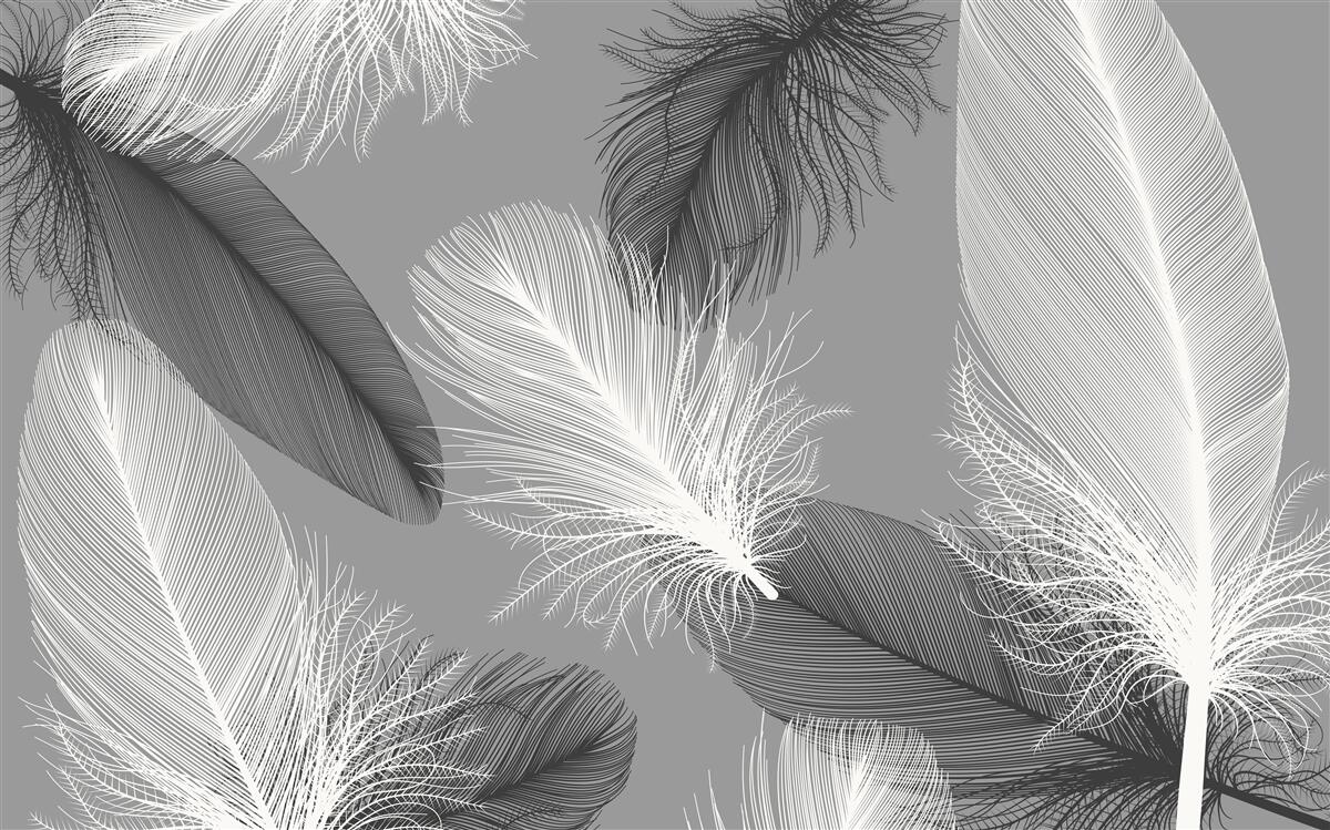 Фотошпалери сріблясті та легкі пухнасті пластини