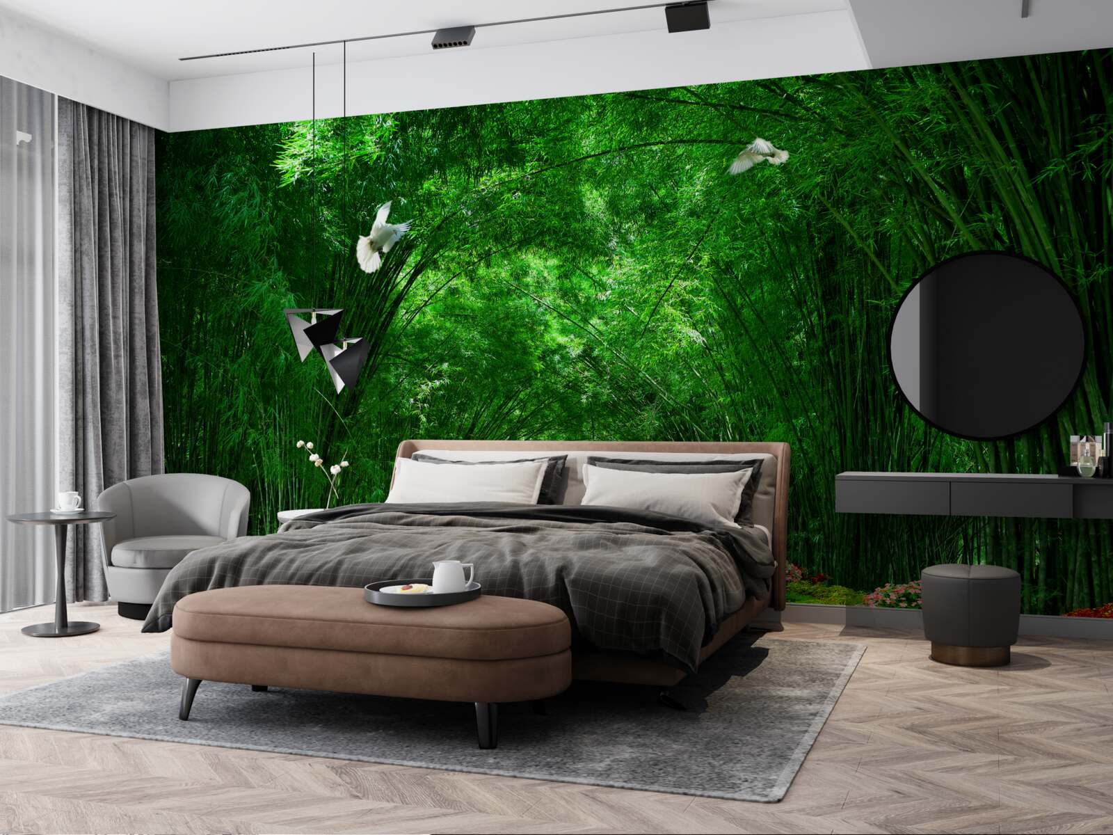 Фотошпалери Шлях через тунель, утворений верхівками дерев