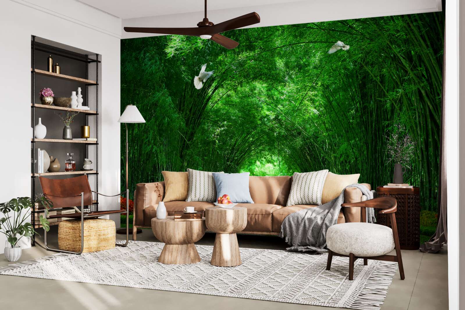 Фотошпалери Шлях через тунель, утворений верхівками дерев