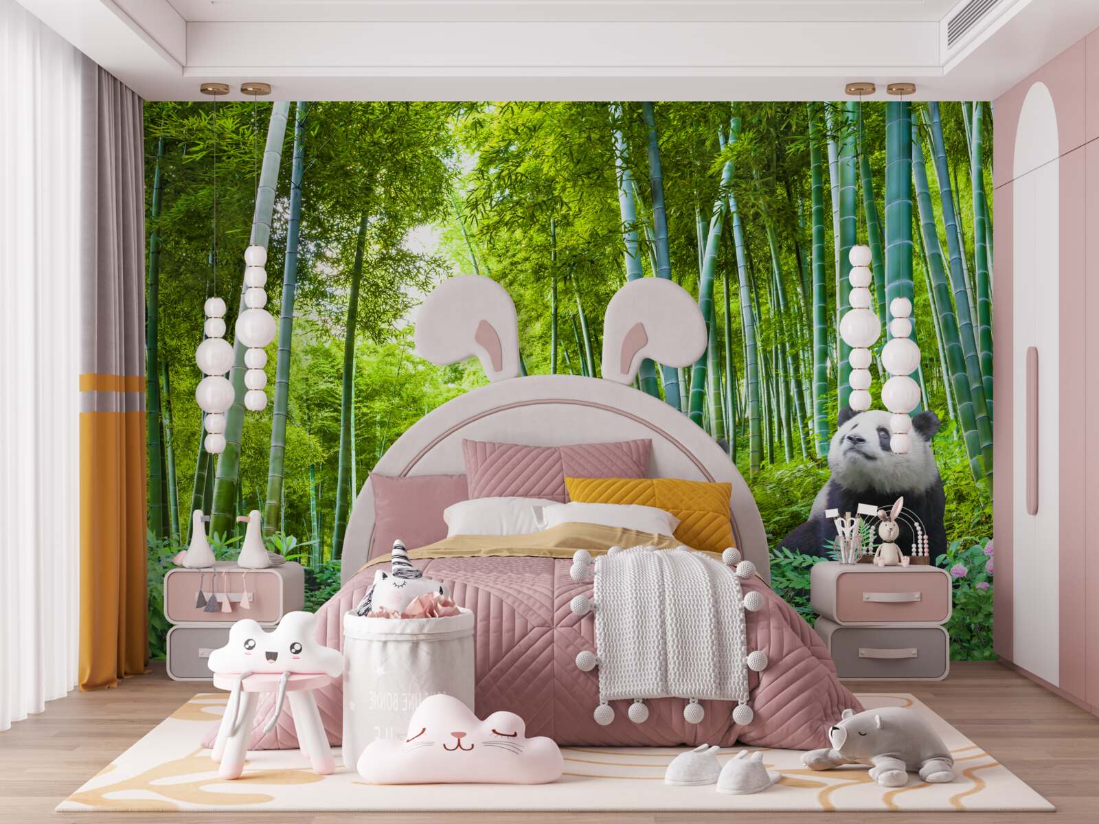 Фотошпалери у лісі живуть три панди