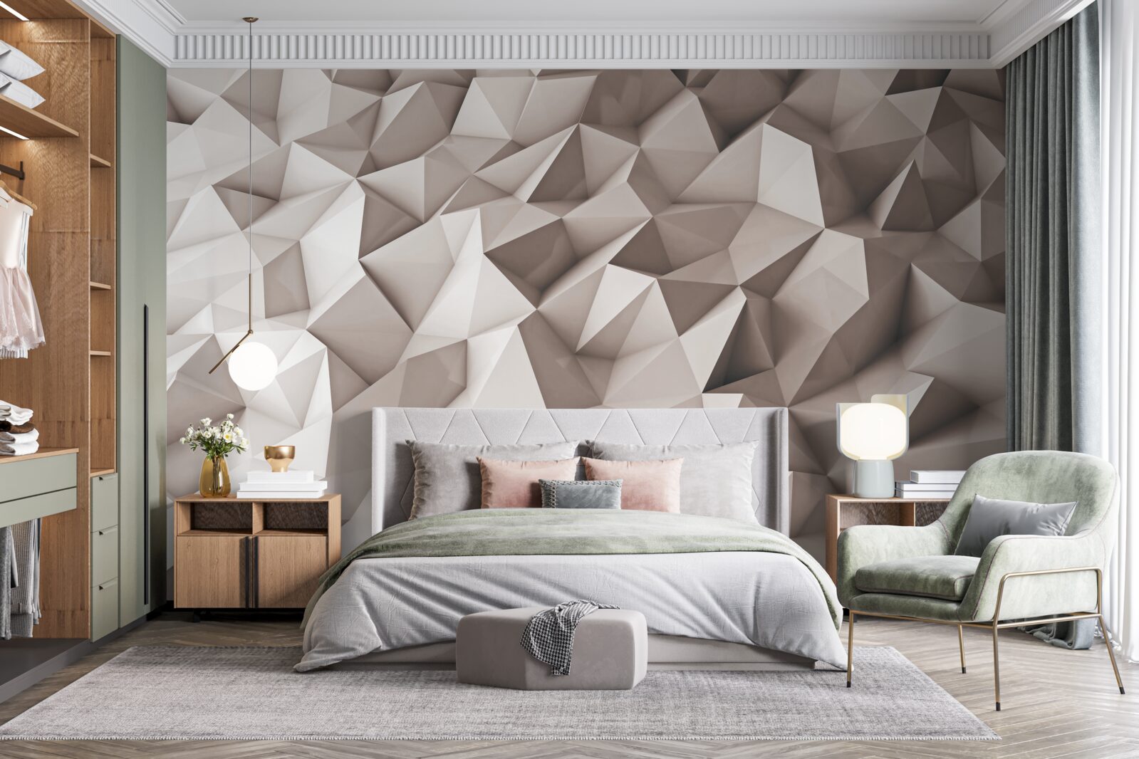 Фотошпалери 3d моделювання абстрактних форм