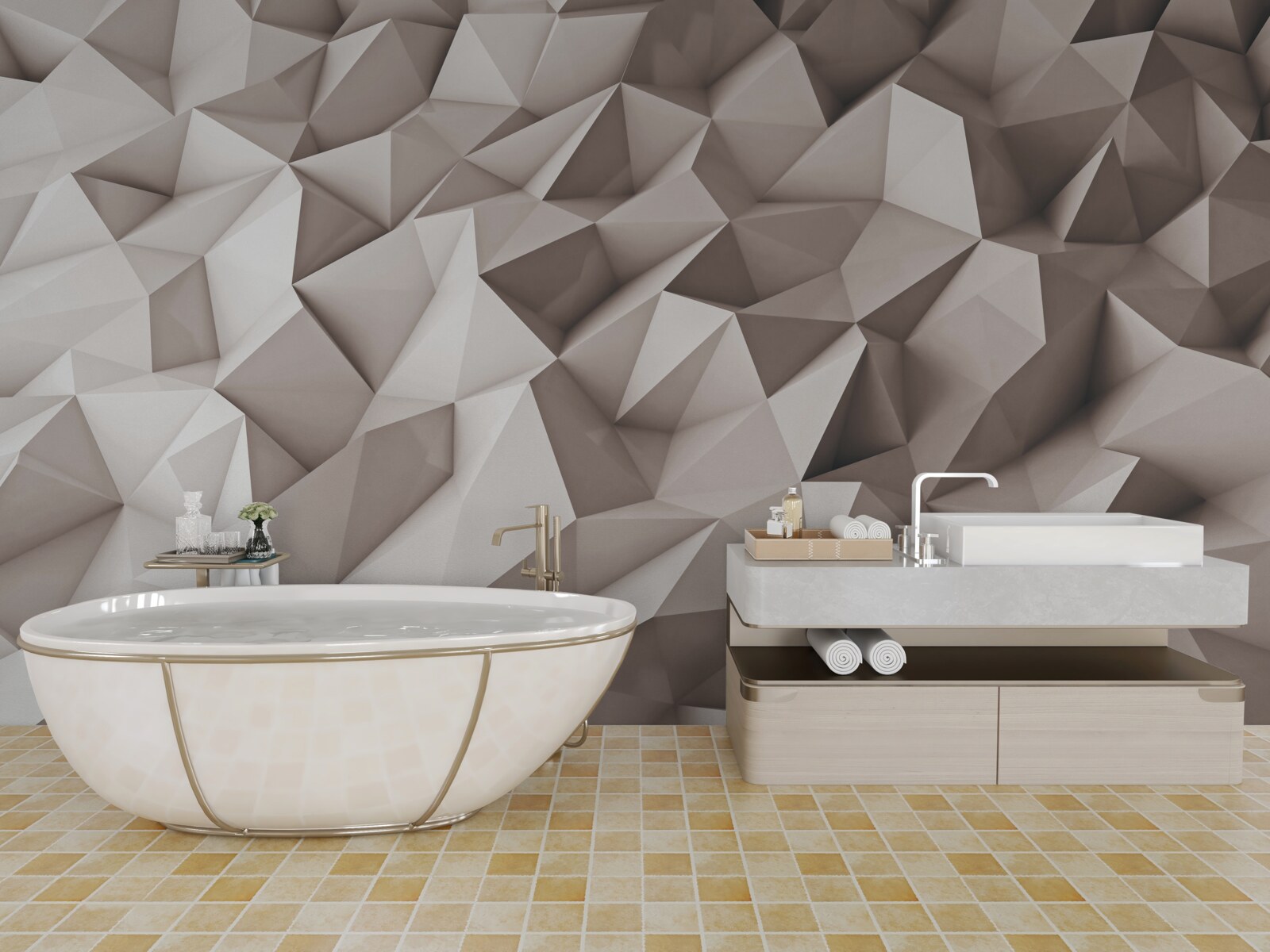 Фотошпалери 3d моделювання абстрактних форм