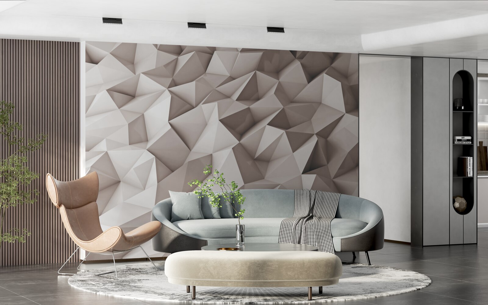 Фотошпалери 3d моделювання абстрактних форм