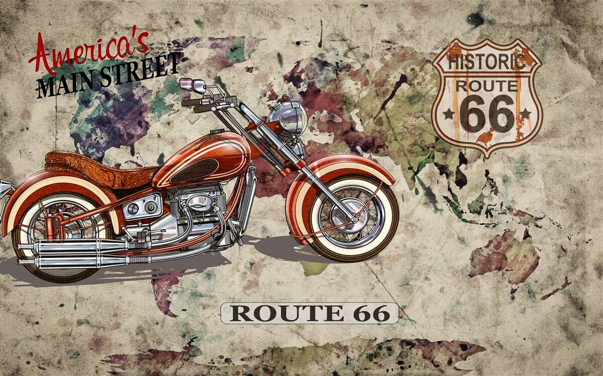 Фотошпалери елегантний мотоцикл з Америки