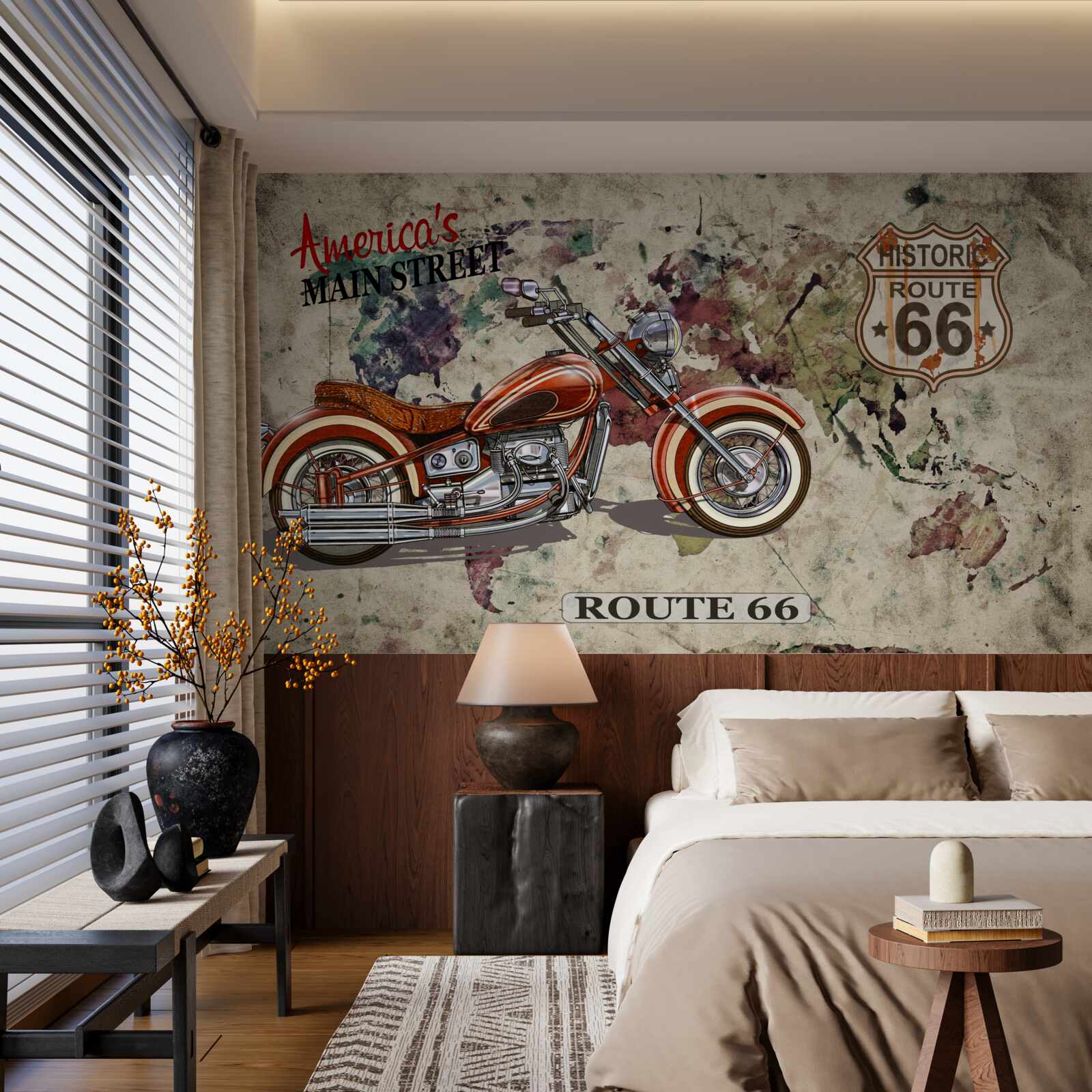 Фотошпалери елегантний мотоцикл з Америки