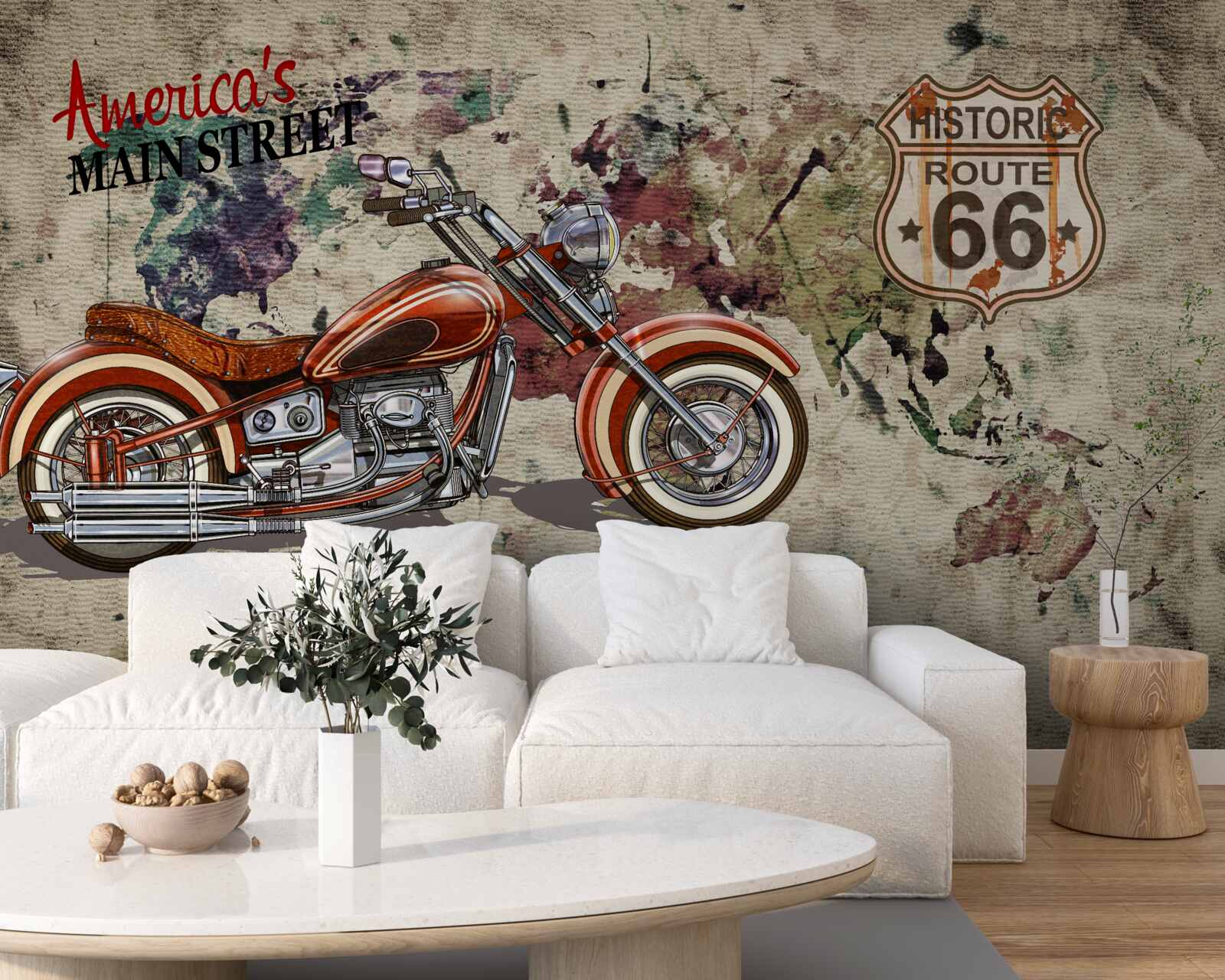 Фотошпалери елегантний мотоцикл з Америки