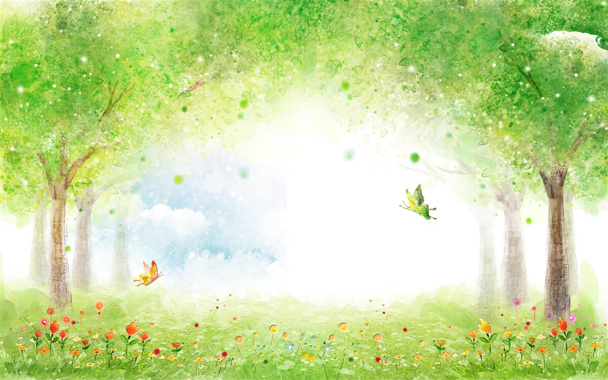 Фотошпалери інтригуючий туман у чарівному лісі