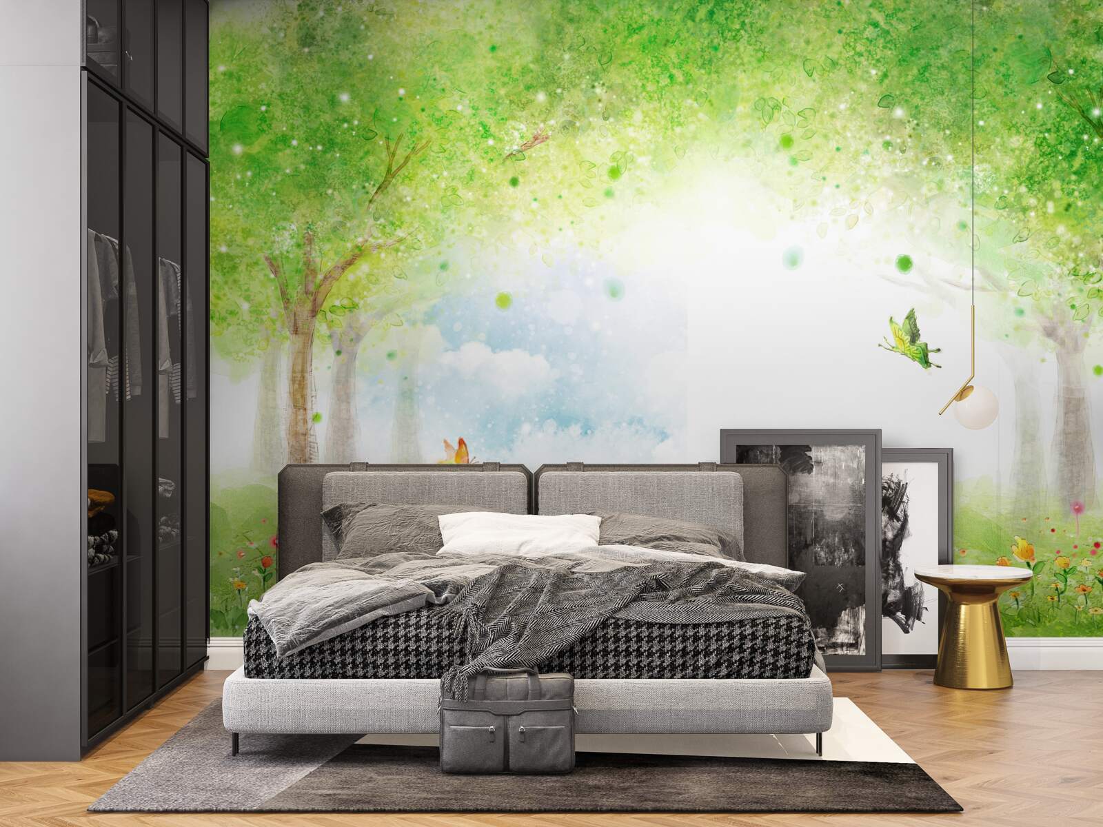 Фотошпалери інтригуючий туман у чарівному лісі