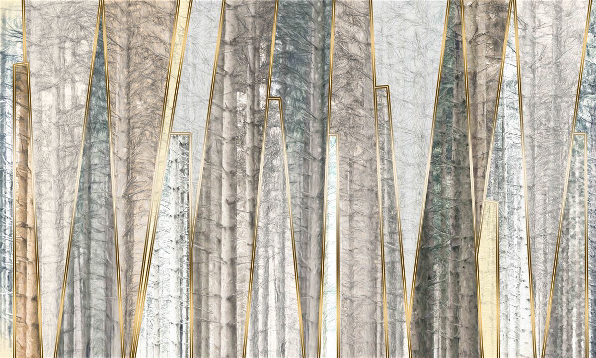 Фотошпалери абстрактні зображення сосен