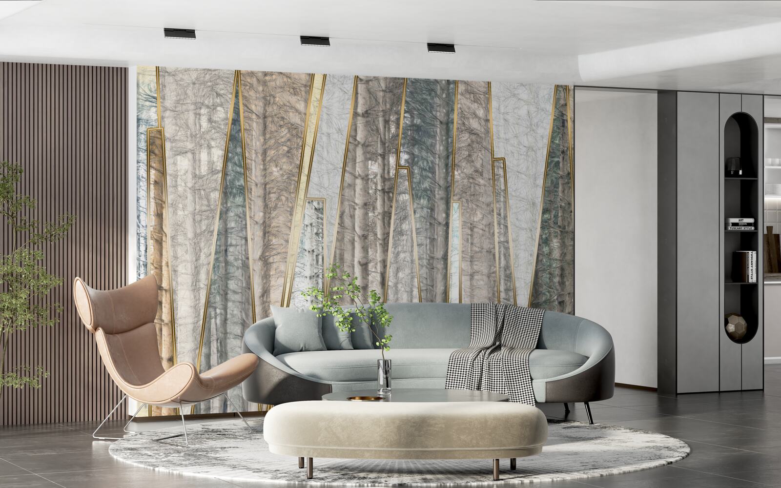 Фотошпалери абстрактні зображення сосен