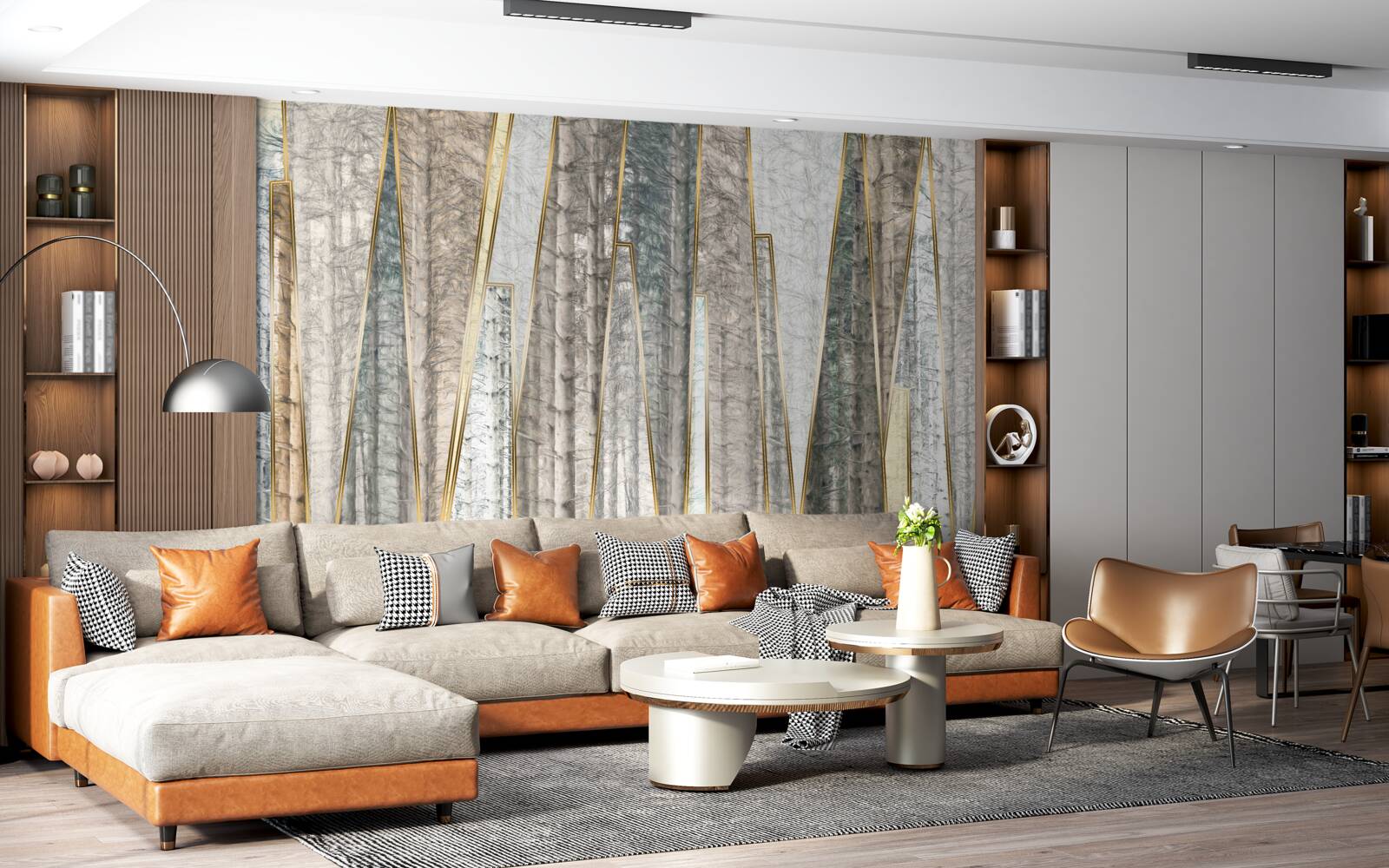 Фотошпалери абстрактні зображення сосен