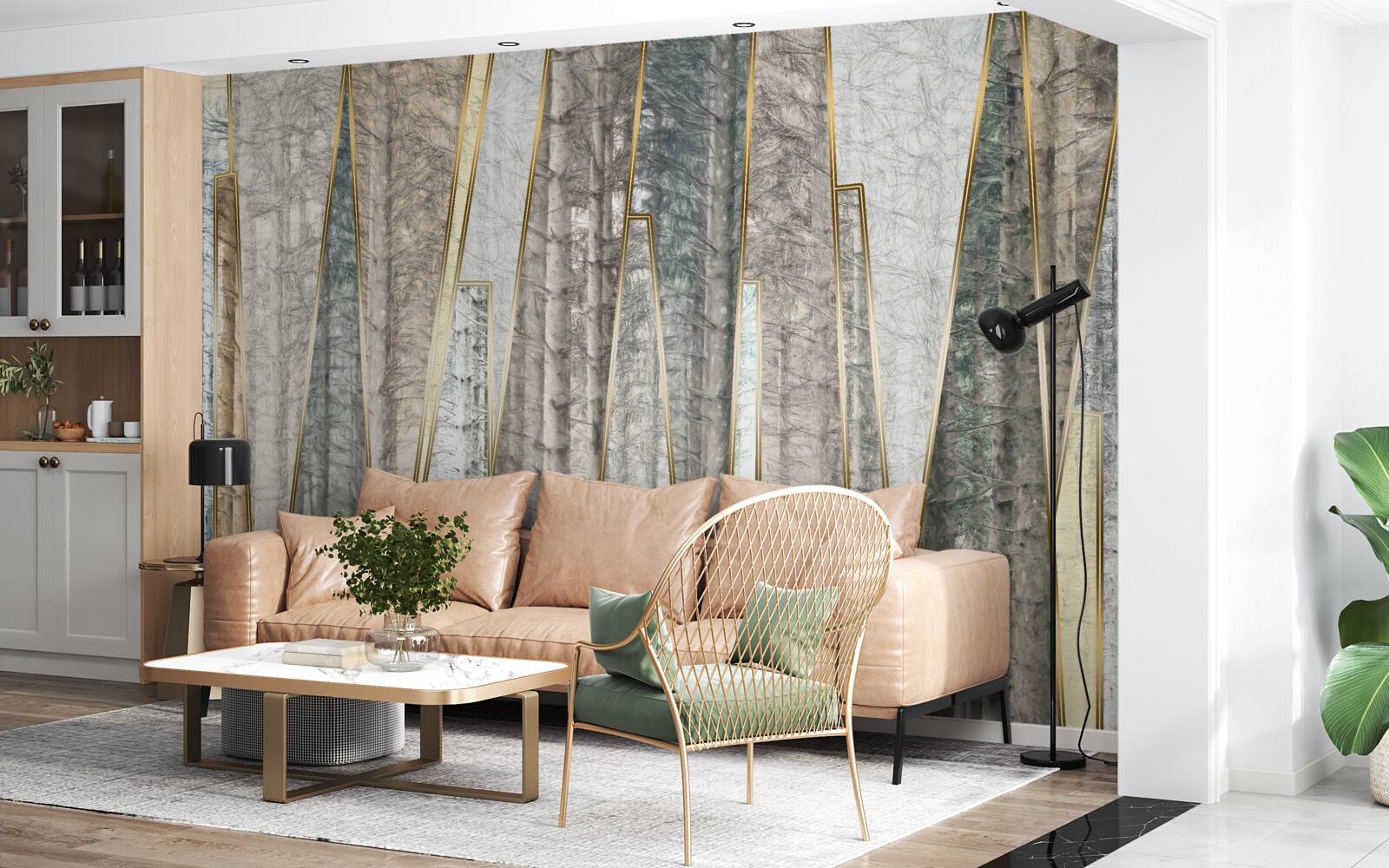 Фотошпалери абстрактні зображення сосен