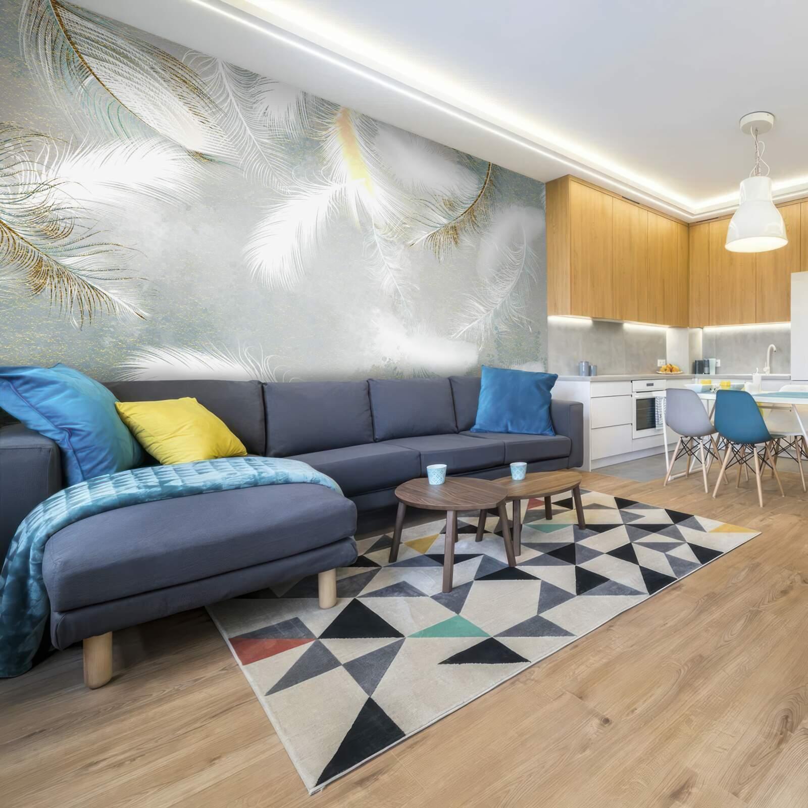 Фотошпалери пір'я на задньому плані