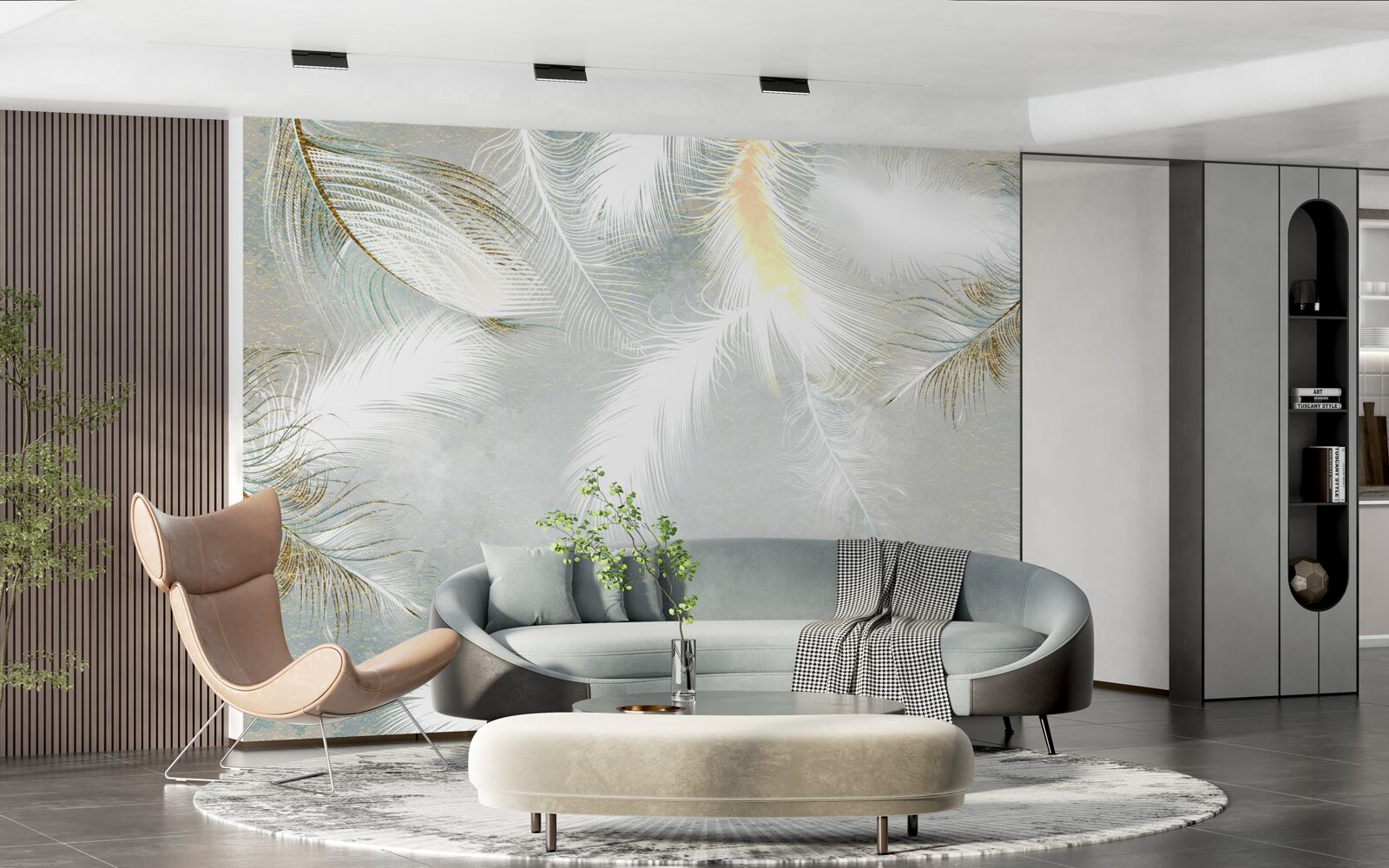 Фотошпалери пір'я на задньому плані