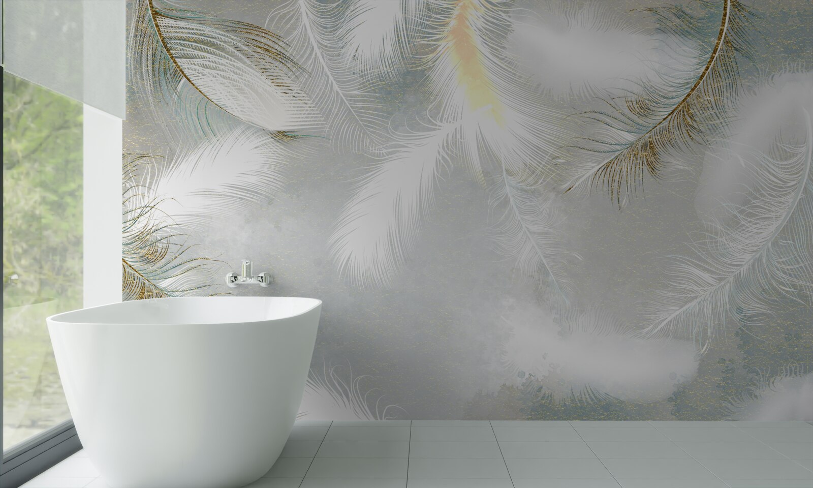 Фотошпалери пір'я на задньому плані